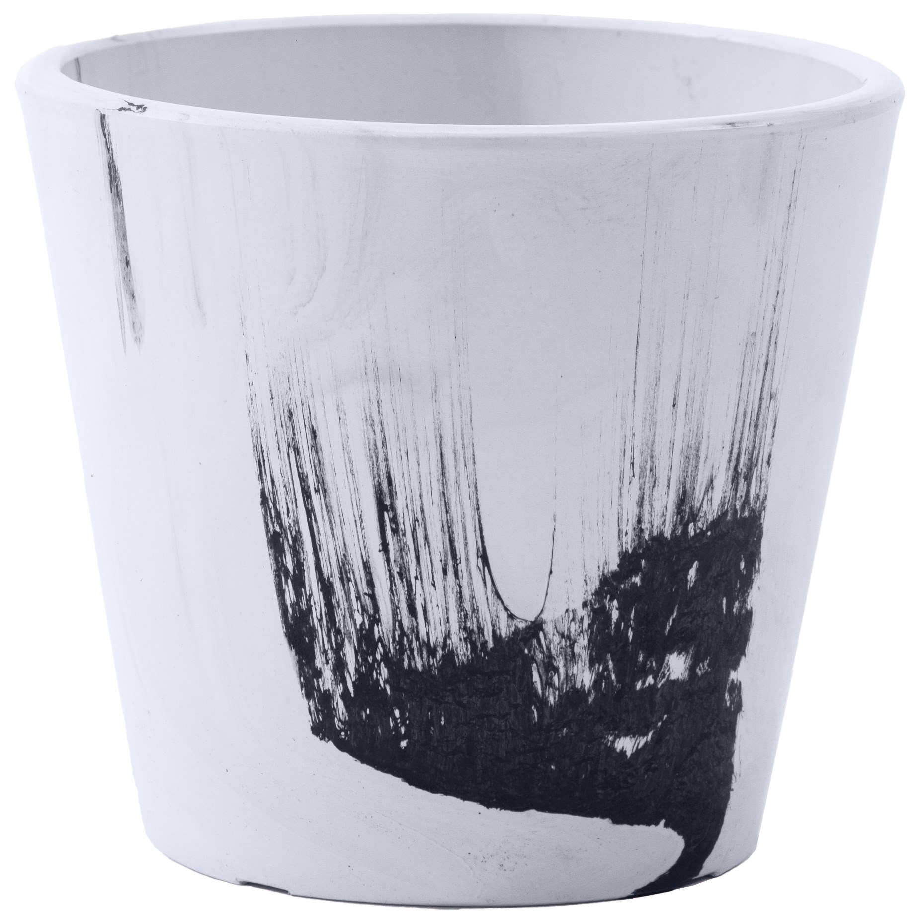 Gardener Select 5.5" Mixed Stone White and Black Planter — priced per each; minimum 10; multiples of 10
