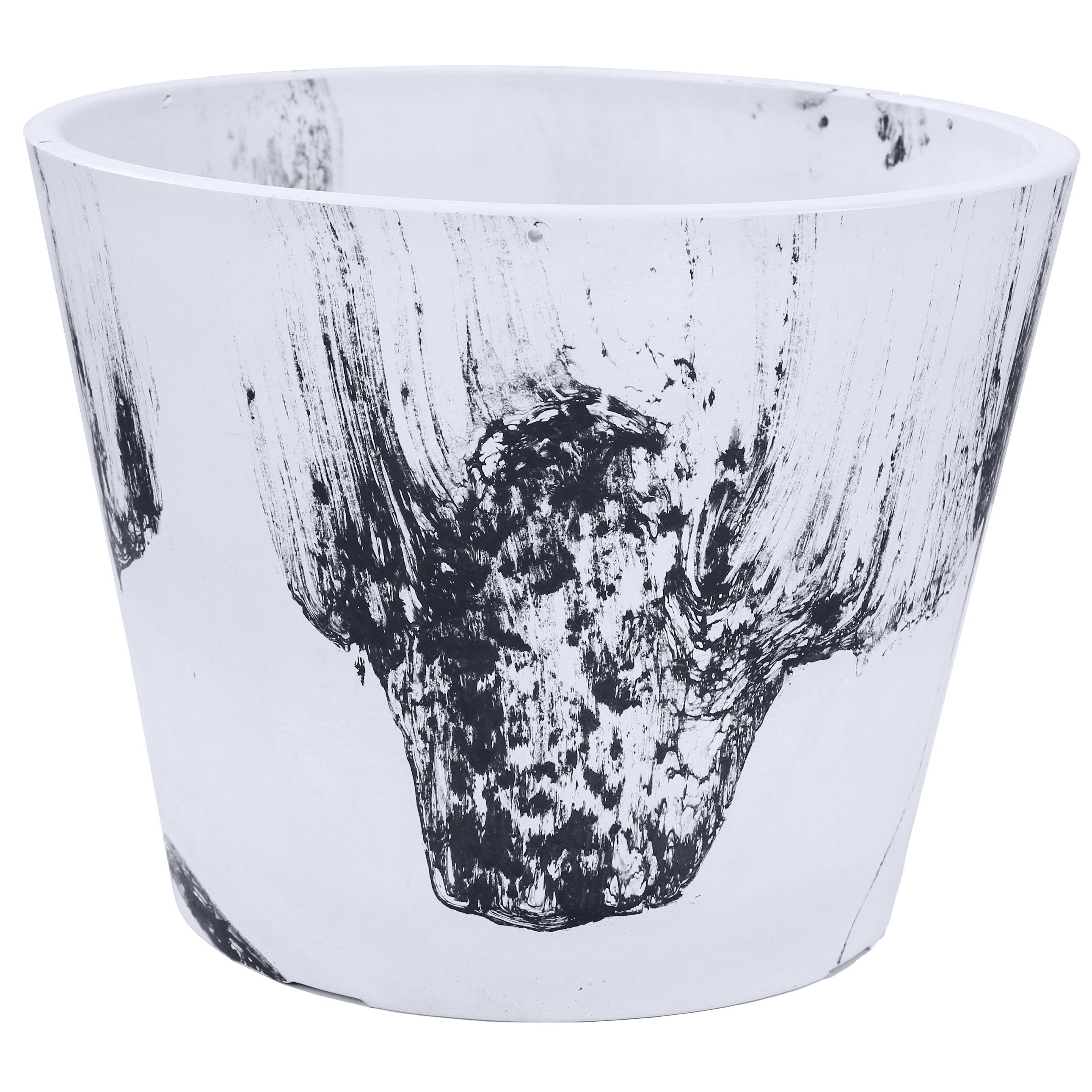 Gardener Select 10" Mixed Stone White and Black Planter — priced per each; minimum 10; multiples of 10