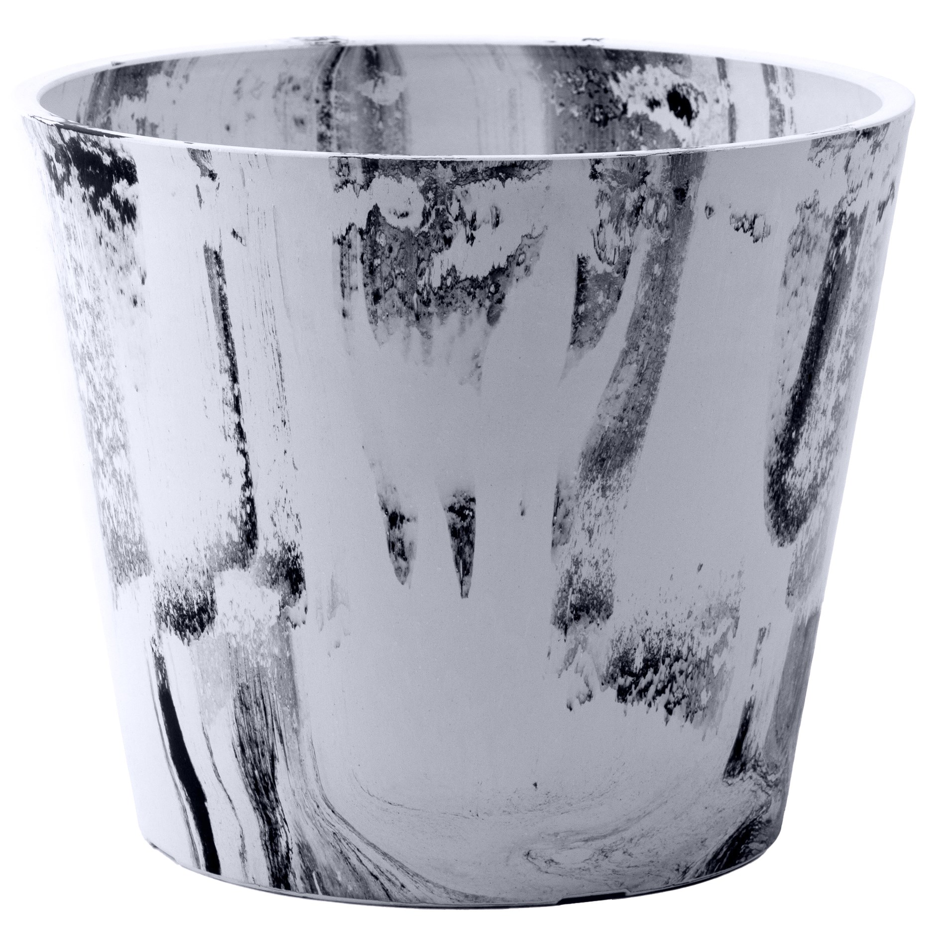 Gardener Select 12" Mixed Stone White and Black Planter