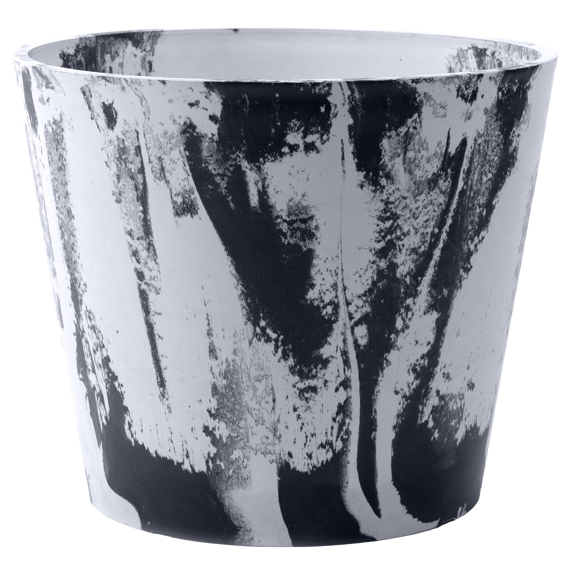 Gardener Select 16" Mixed Stone White and Black Planter