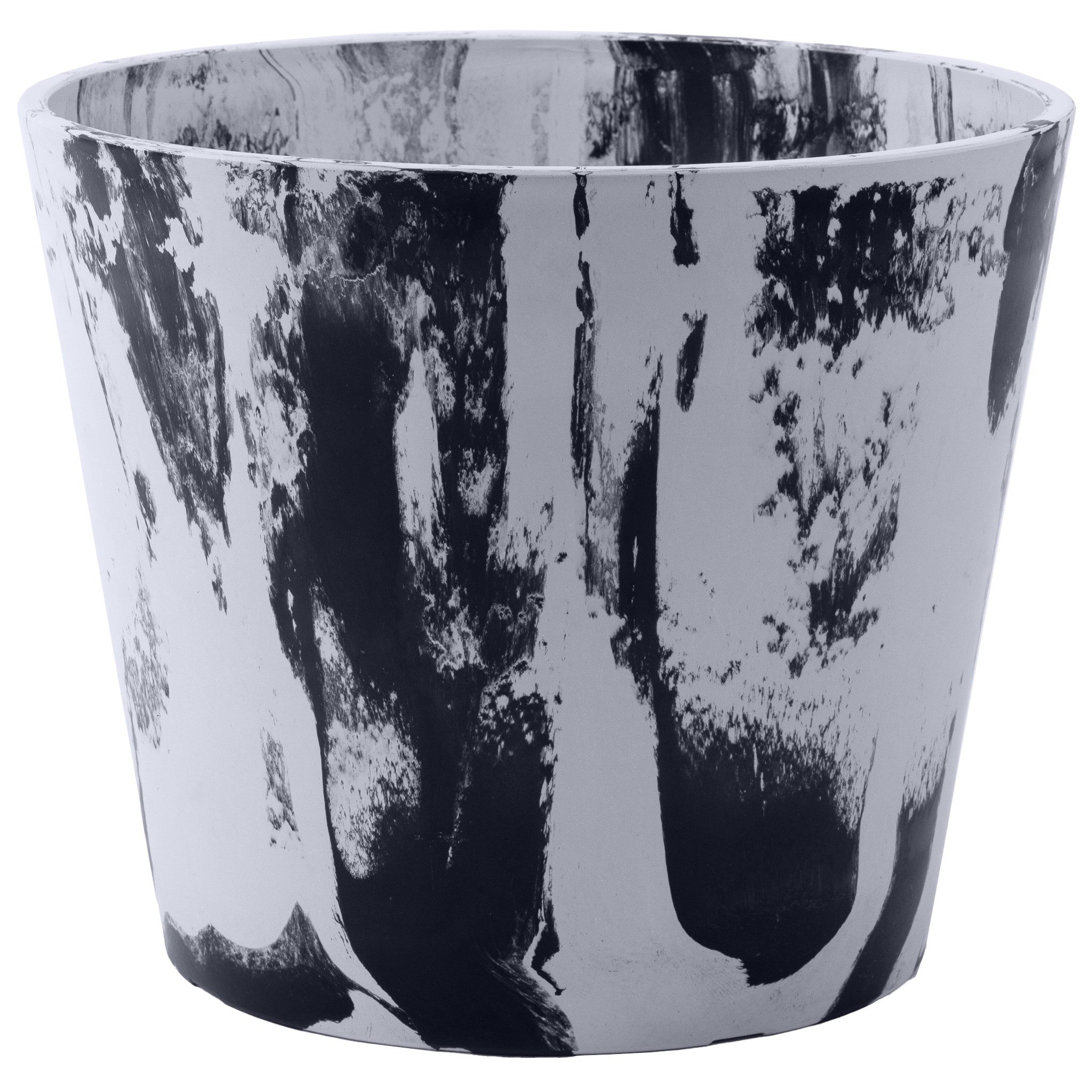 Gardener Select 19" Mixed Stone White and Black Planter