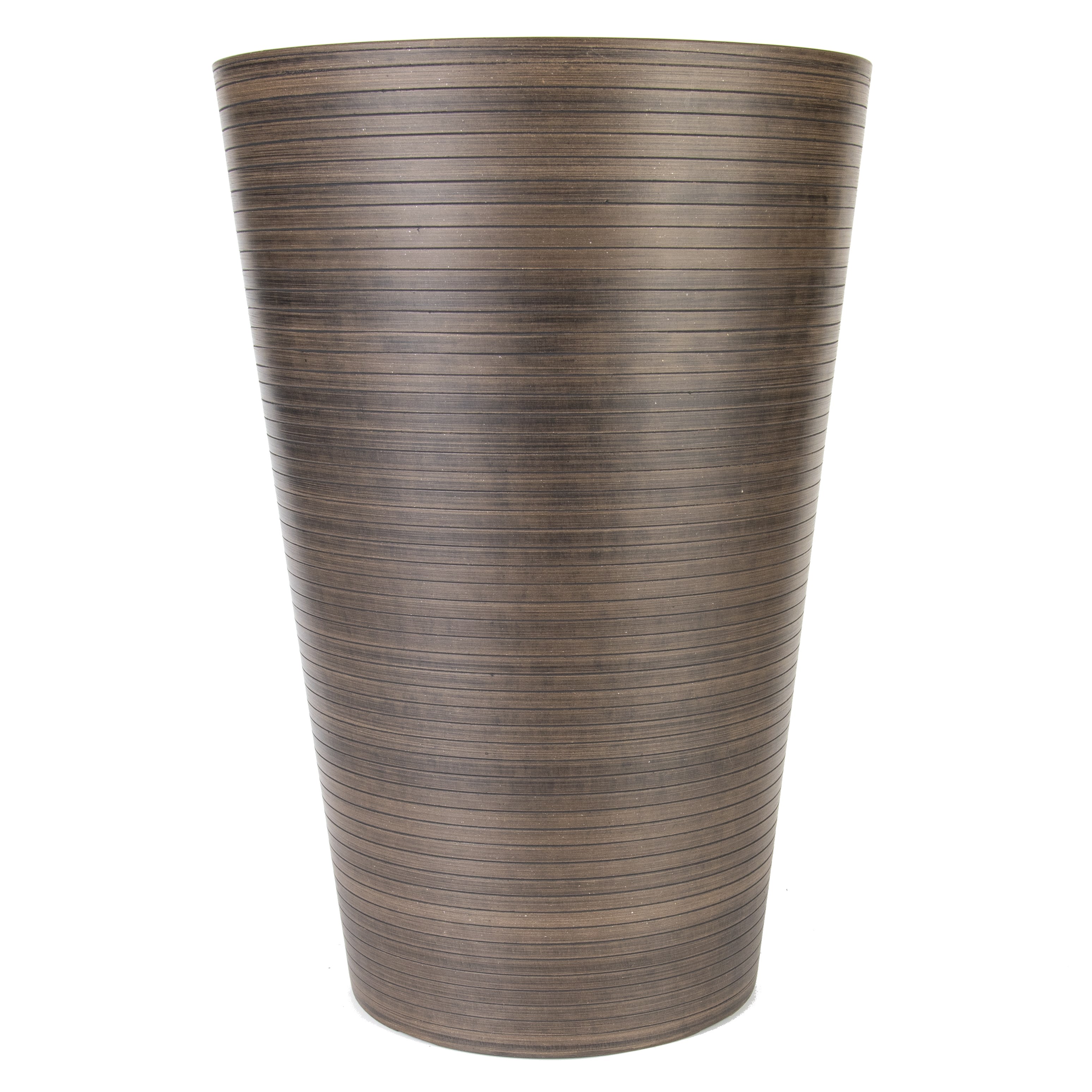 Gardener Select 12" Tall Round Planter Chocolate — priced per each; minimum 4; multiples of 4