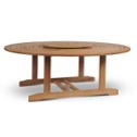 Gardener Select 4' Teak Dining Table Lazy Susan Golden 122x122x75cm