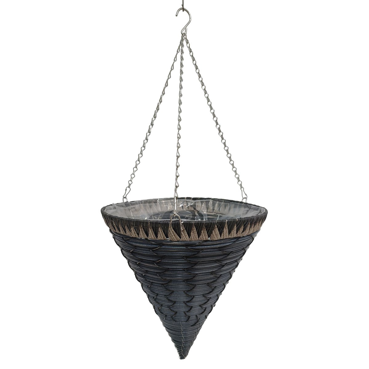 Gardener Select 14" Plastic Cone Hanging Basket Dark Blue, Black, Brown — priced per each; minimum 20; multiples of 20