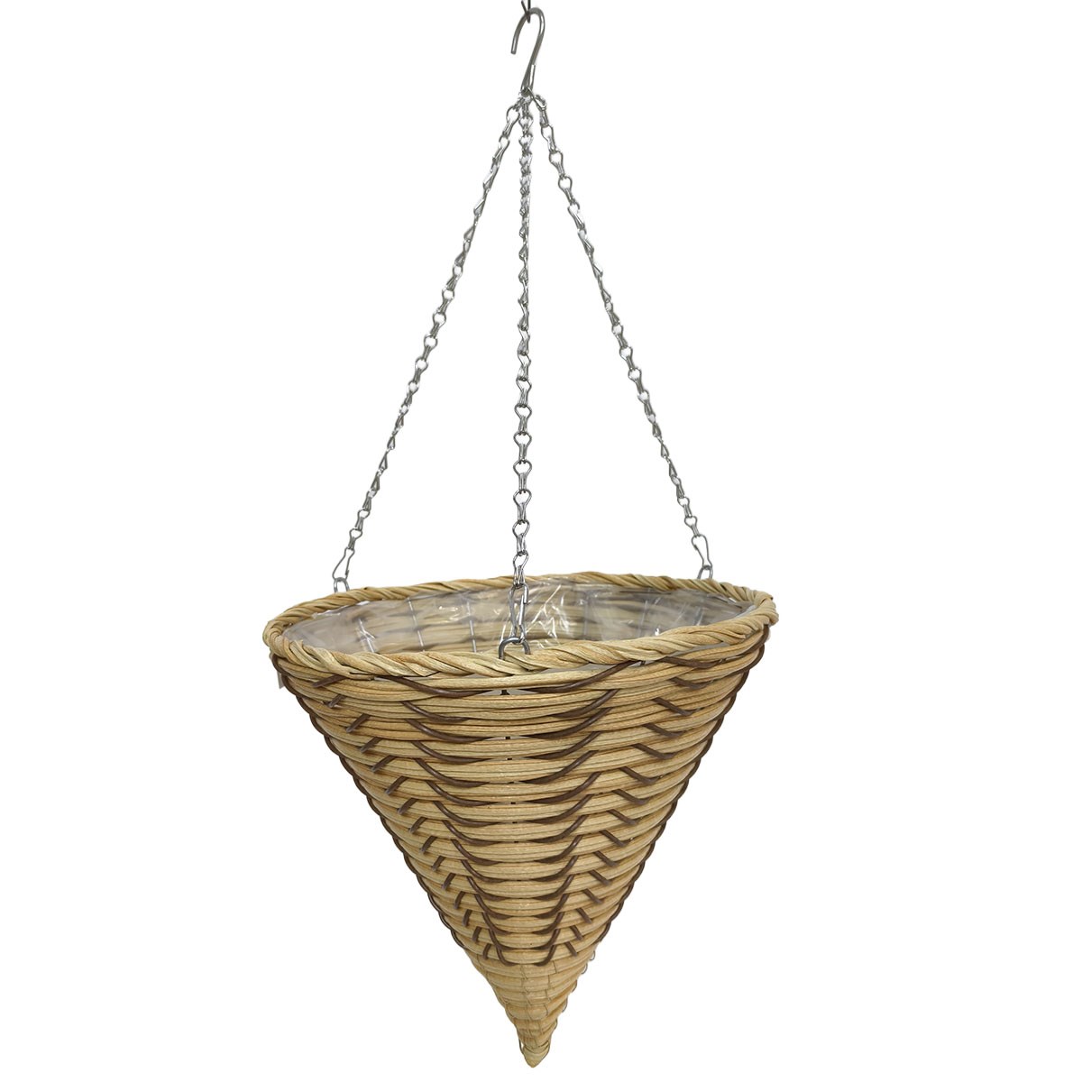Gardener Select 14" Plastic Cone Hanging Basket Yellow, Brown — priced per each; minimum 20; multiples of 20