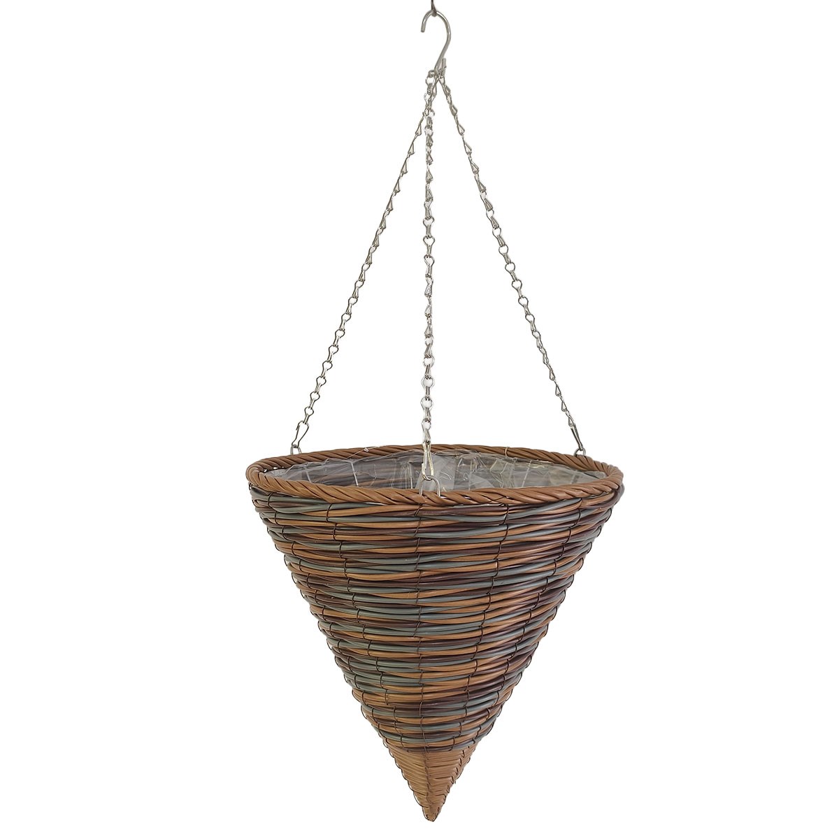 Gardener Select 14" Plastic Cone Hanging Basket Orange, Grey, Dark Red — priced per each; minimum 20; multiples of 20