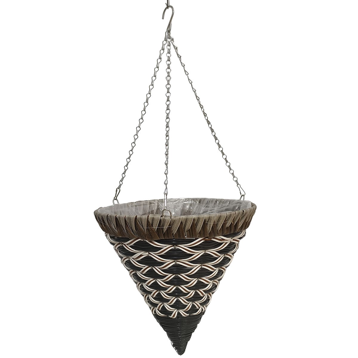 Gardener Select 14" Plastic Cone Hanging Basket Brown, Black, White — priced per each; minimum 20; multiples of 20