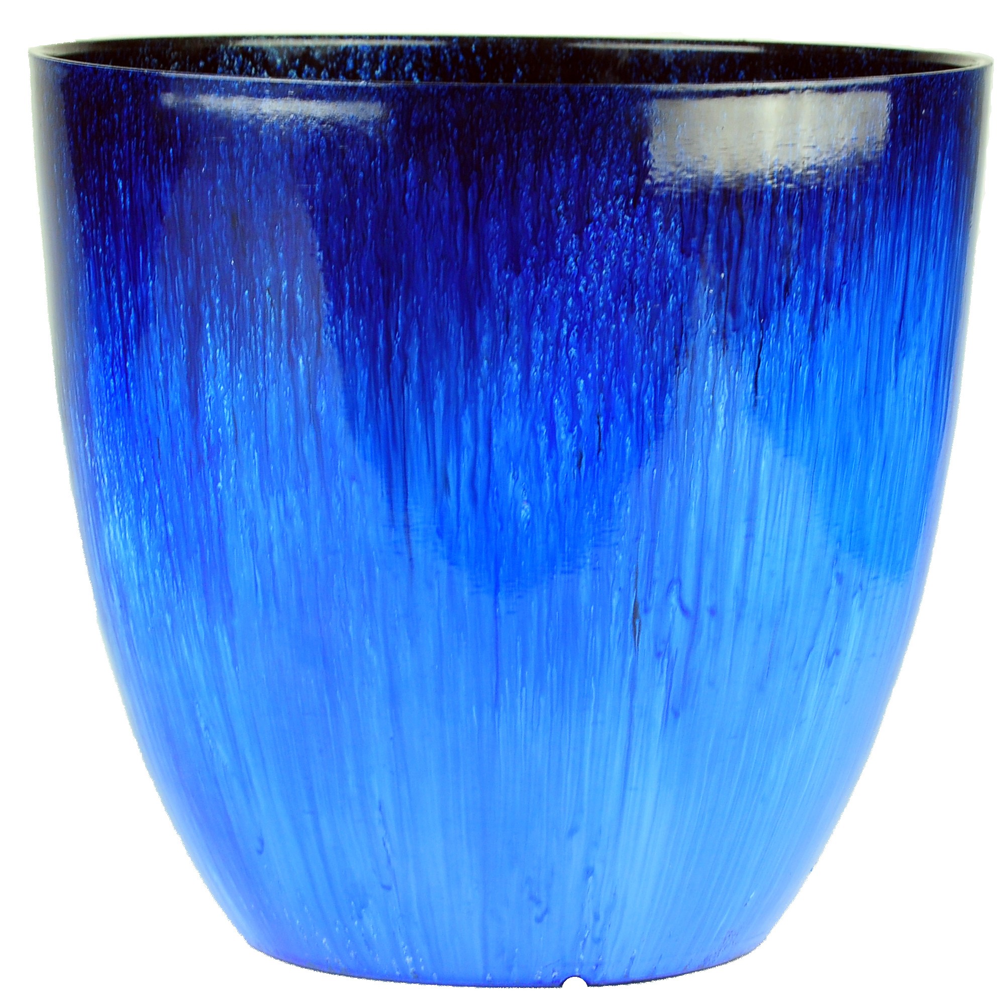 Gardener Select 18" Egg Planter Blue Flower Planter — priced per each; minimum 4; multiples of 4