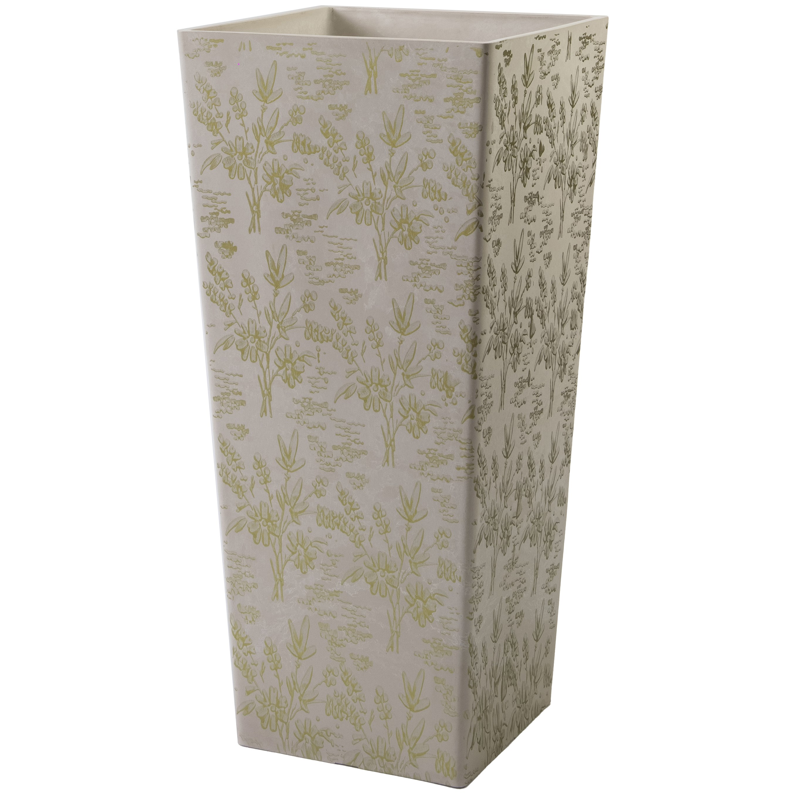 Gardener Select 13"x28" Mixed Stone White Planter