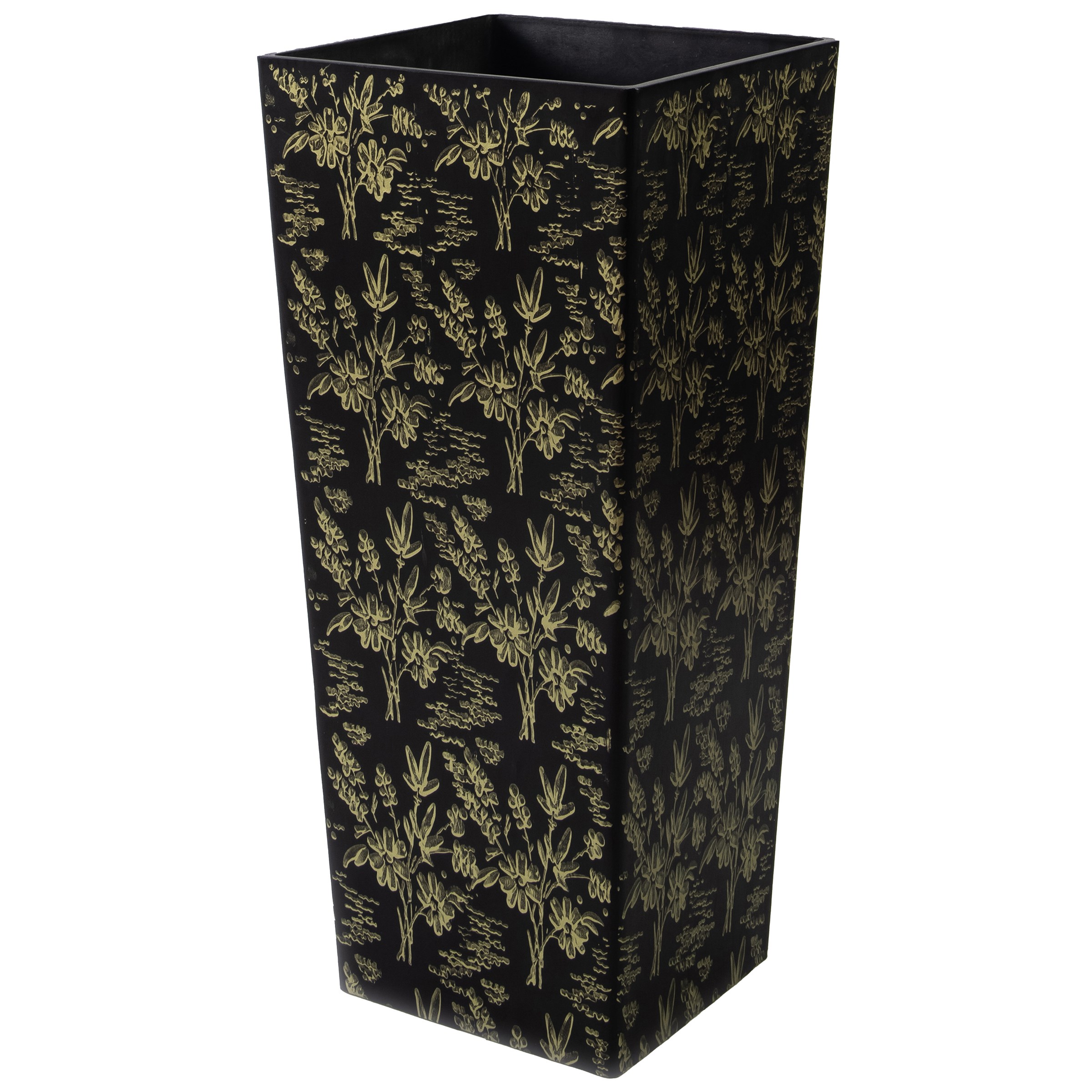Gardener Select 16"x32" Mixed Stone Black Planter