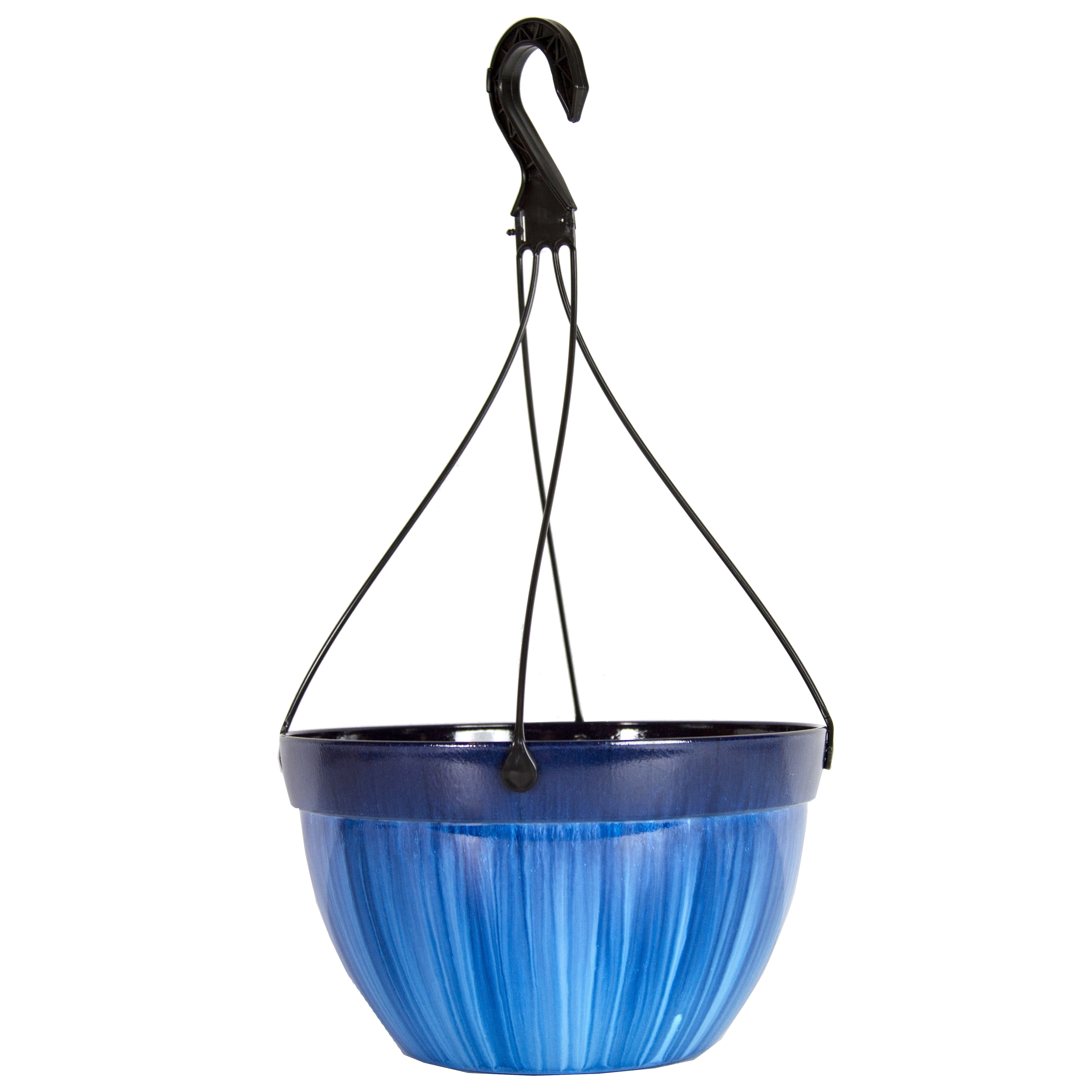 Gardener Select 12" Hanging Basket Drip Blue 11.85"x11.85"x6.69" — priced per each; minimum 24; multiples of 24