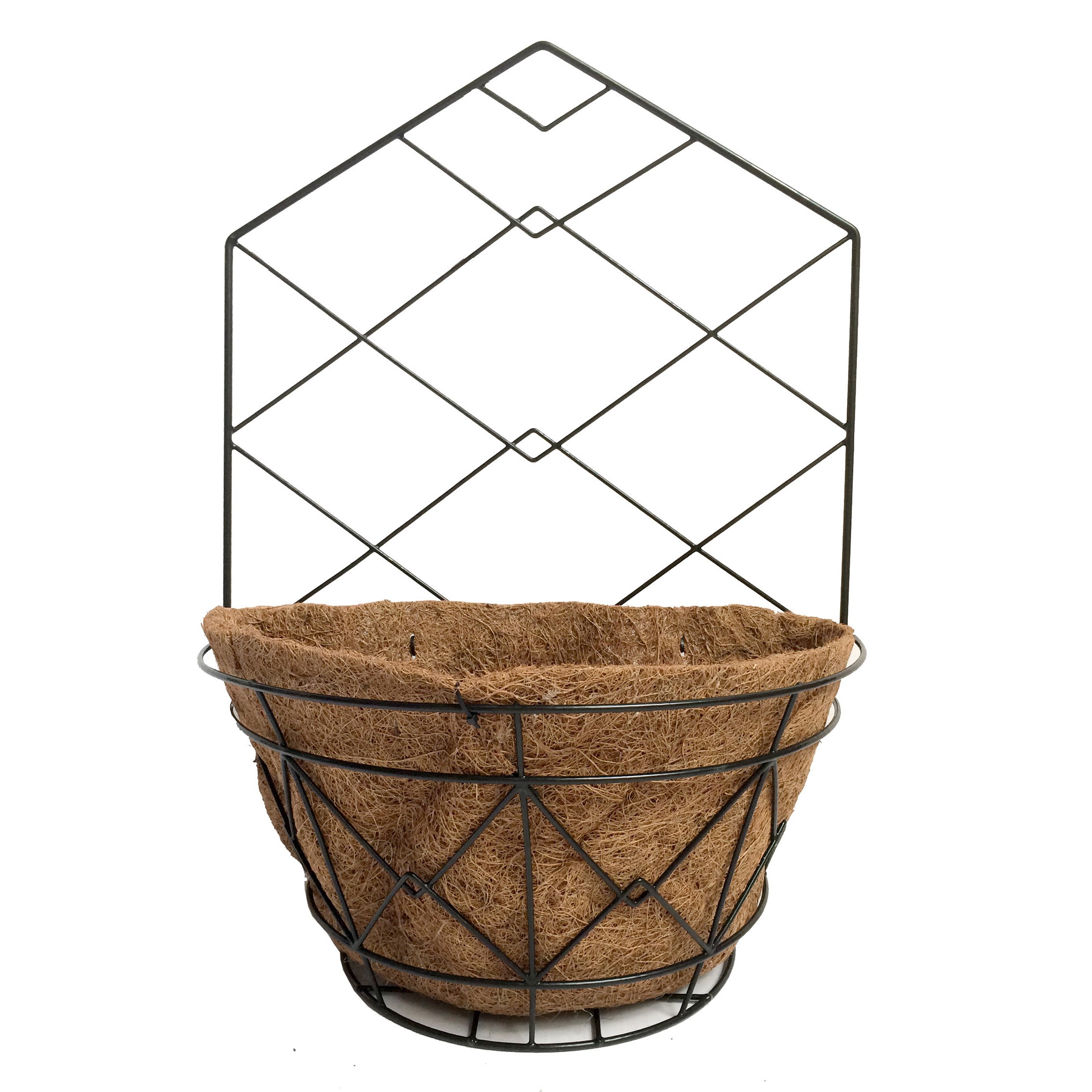 Gardener Select 14" Black Plaid Wall Planter 14"wx20"h — priced per each; minimum 6; multiples of 6