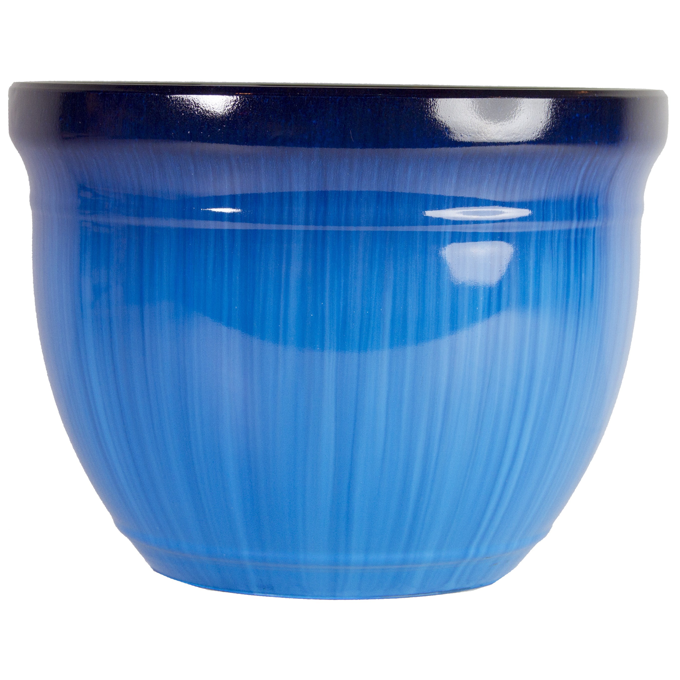 Gardener Select 15" Madison Drip Blue Planter 15.35"x15.35"x11.22" — Single Unit