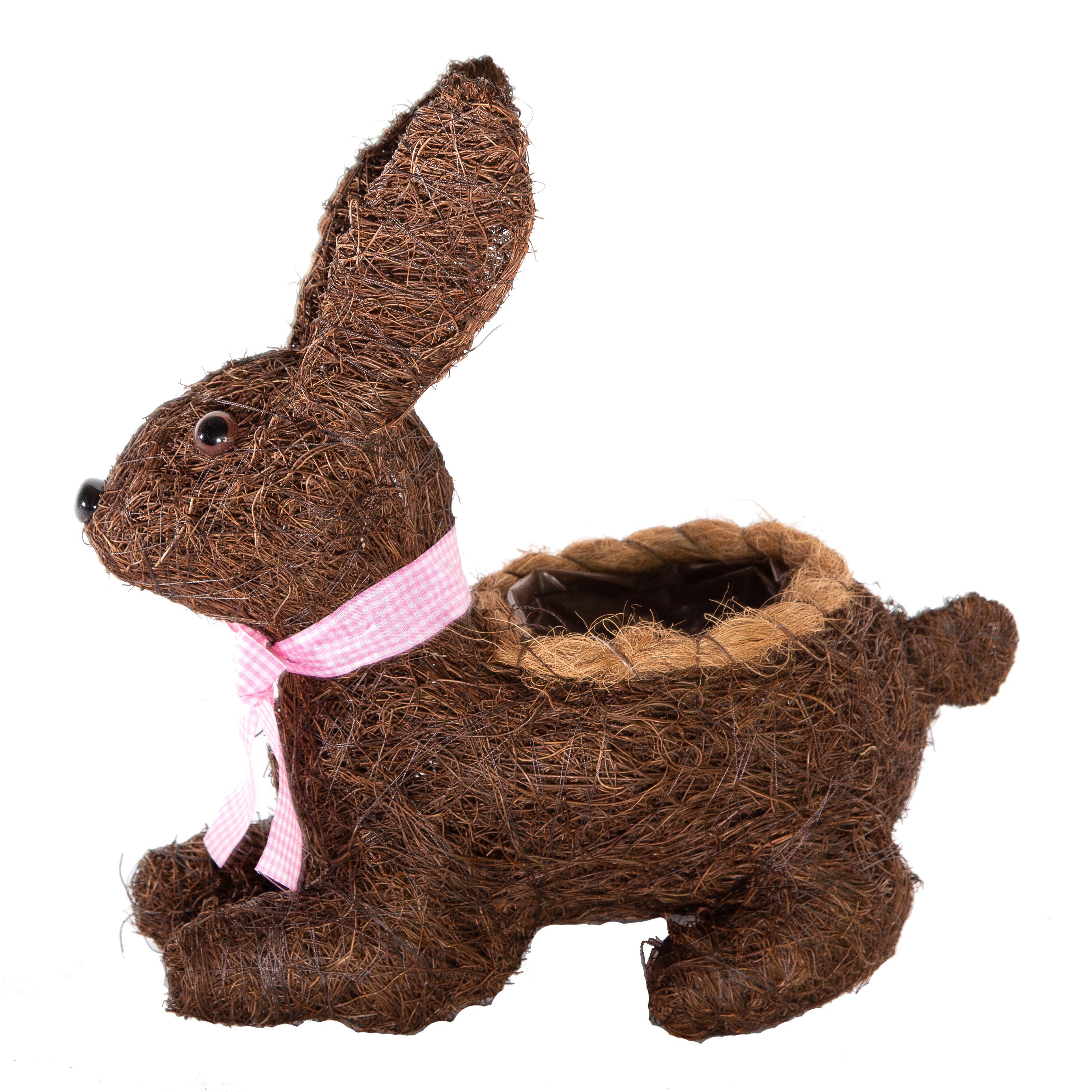 Gardener Select 6" Large Straw Rabbit Topiary — priced per each; minimum 6; multiples of 6