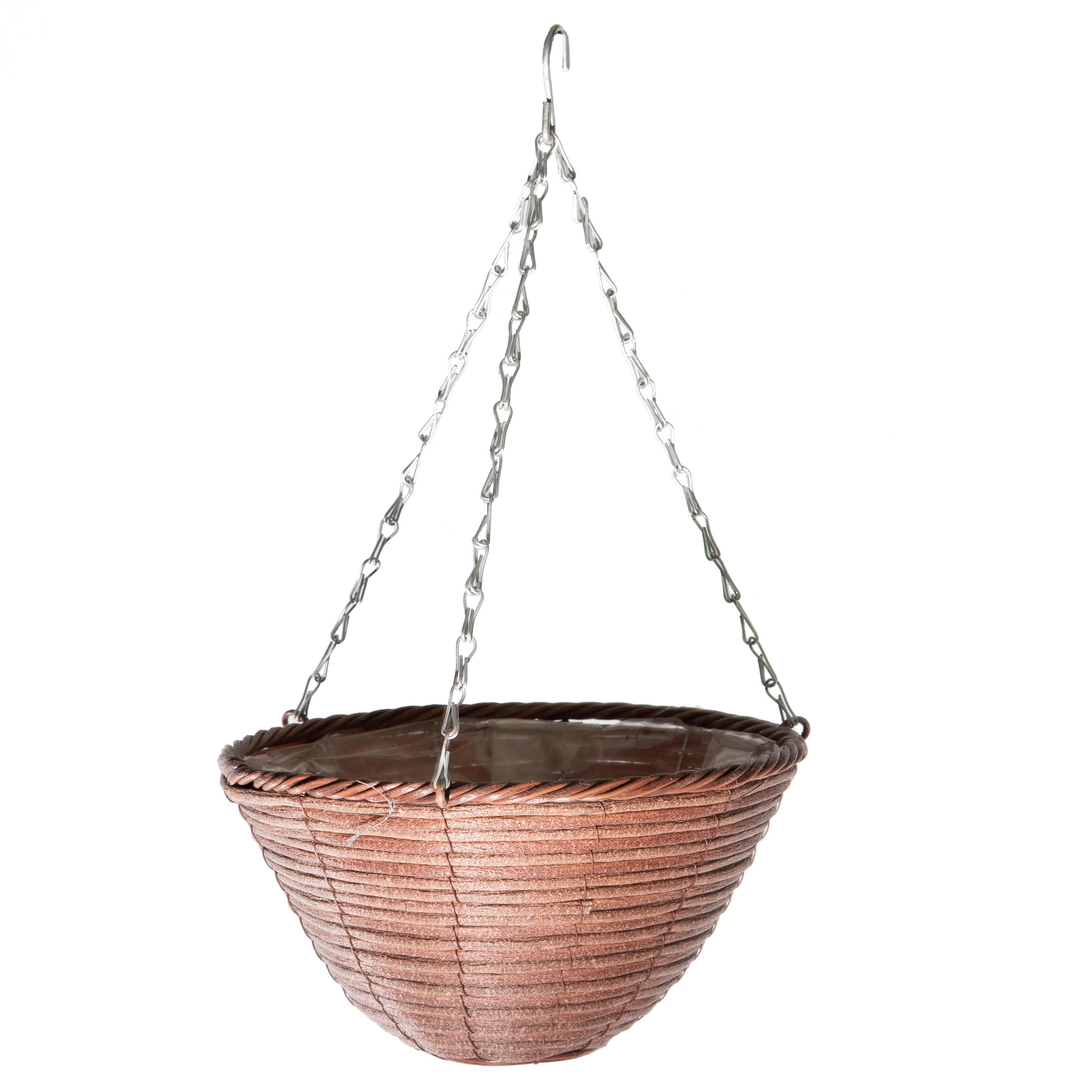Gardener Select 12" Plastic Round Hanging Basket Rust — priced per each; minimum 24; multiples of 24