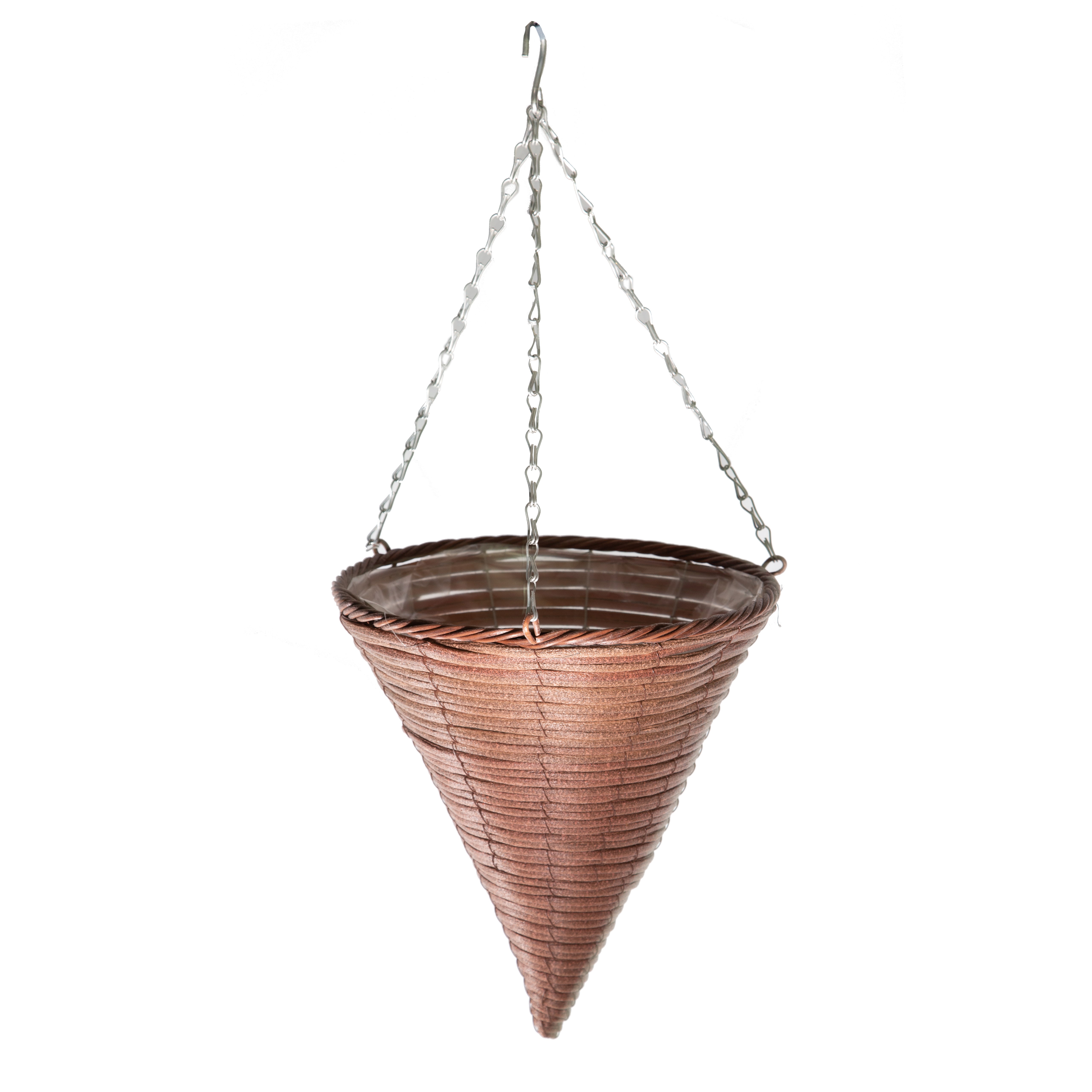 Gardener Select 12" Plastic Cone Hanging Basket Rust — priced per each; minimum 20; multiples of 20