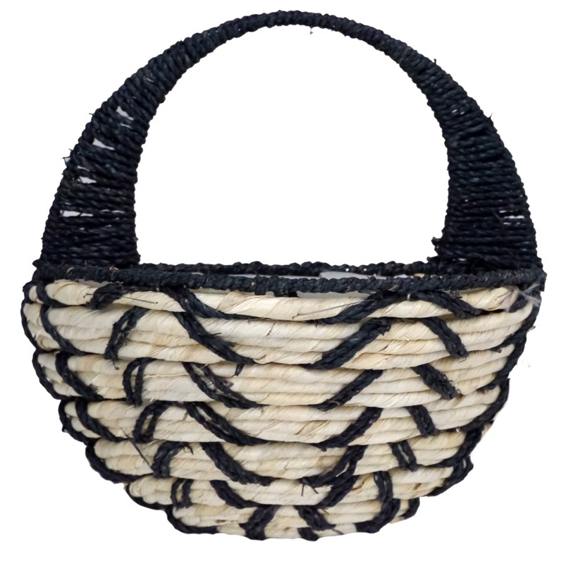 Gardener Select 14" Wall Basket White With Black Handle — priced per each; minimum 20; multiples of 20