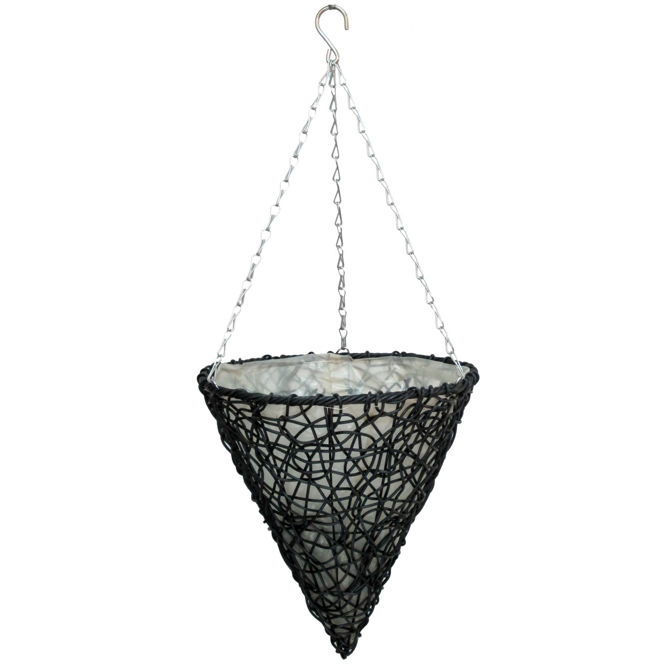 Gardener Select 14" Cone Hanging Basket Dark Blue Wicker — priced per each; minimum 20; multiples of 20