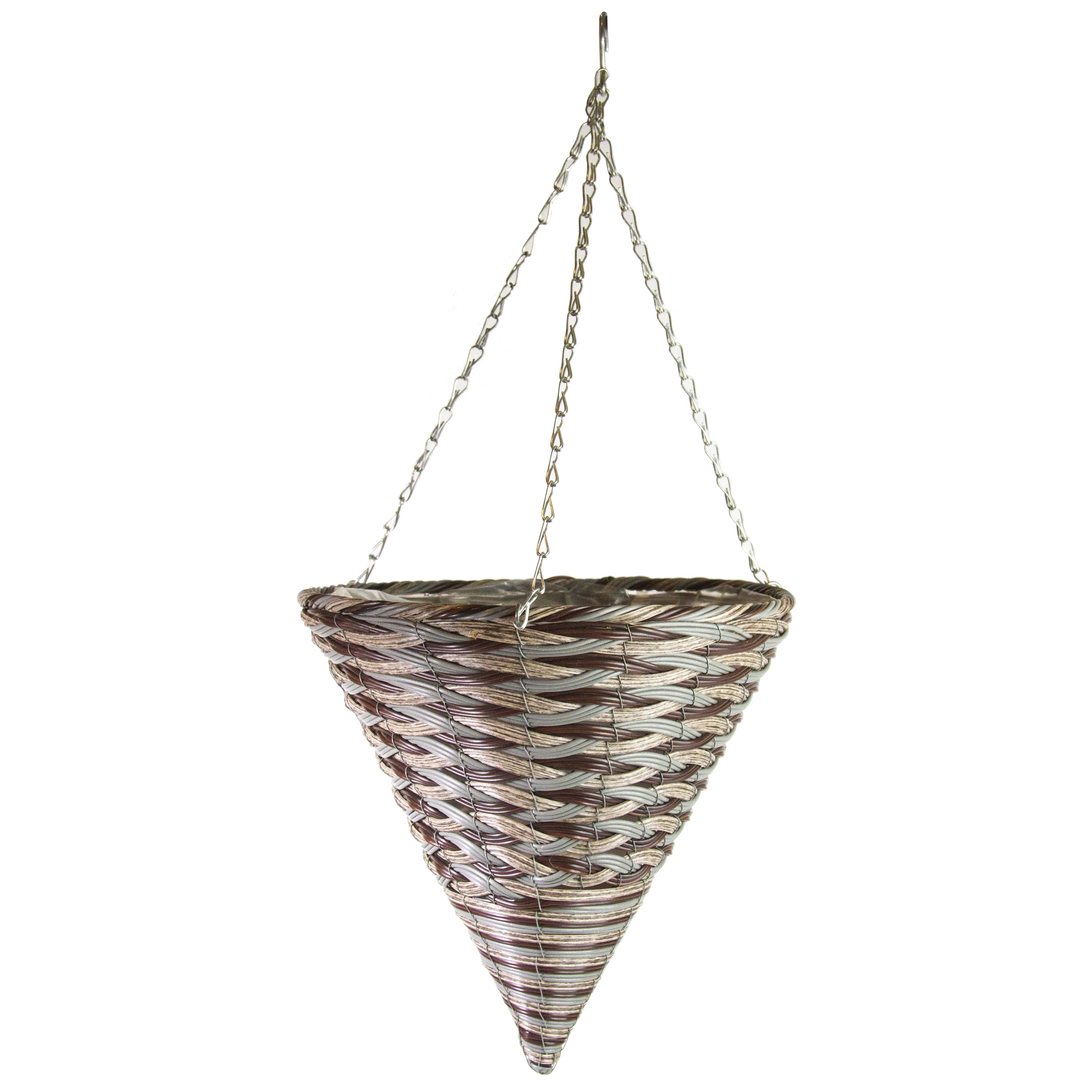 Gardener Select 14" Cone Mix Color Plastic Hanging Basket w/ Chain Hanger — priced per each; minimum 20; multiples of 20