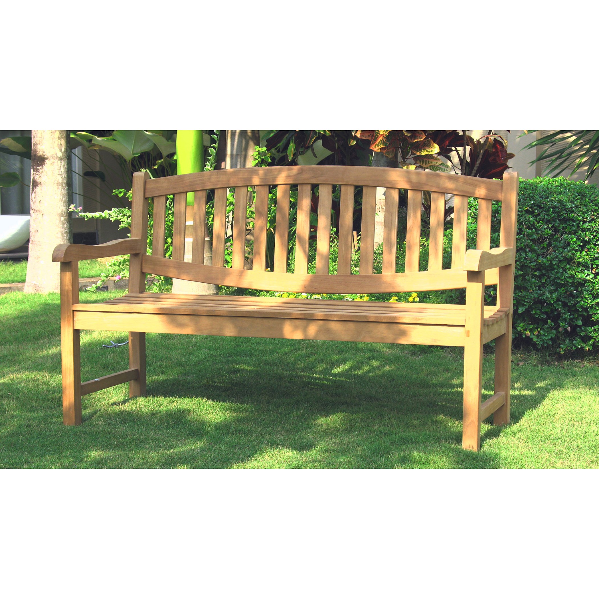 Gardener Select 5' Teak Lion Bench Golden 150x62x92cm
