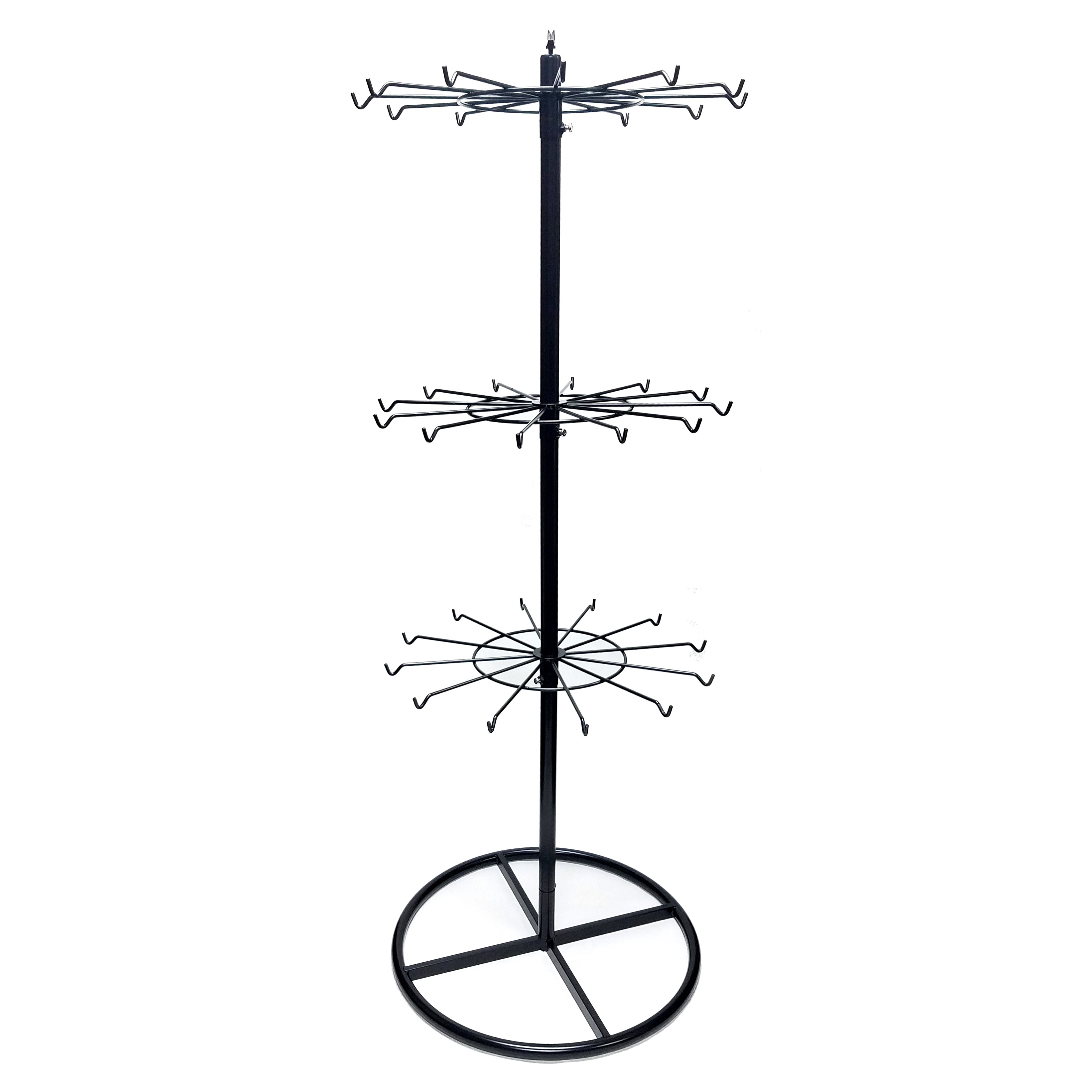 Gardener Select Spinner Display Black Metal 23"x61" 36 Hooks