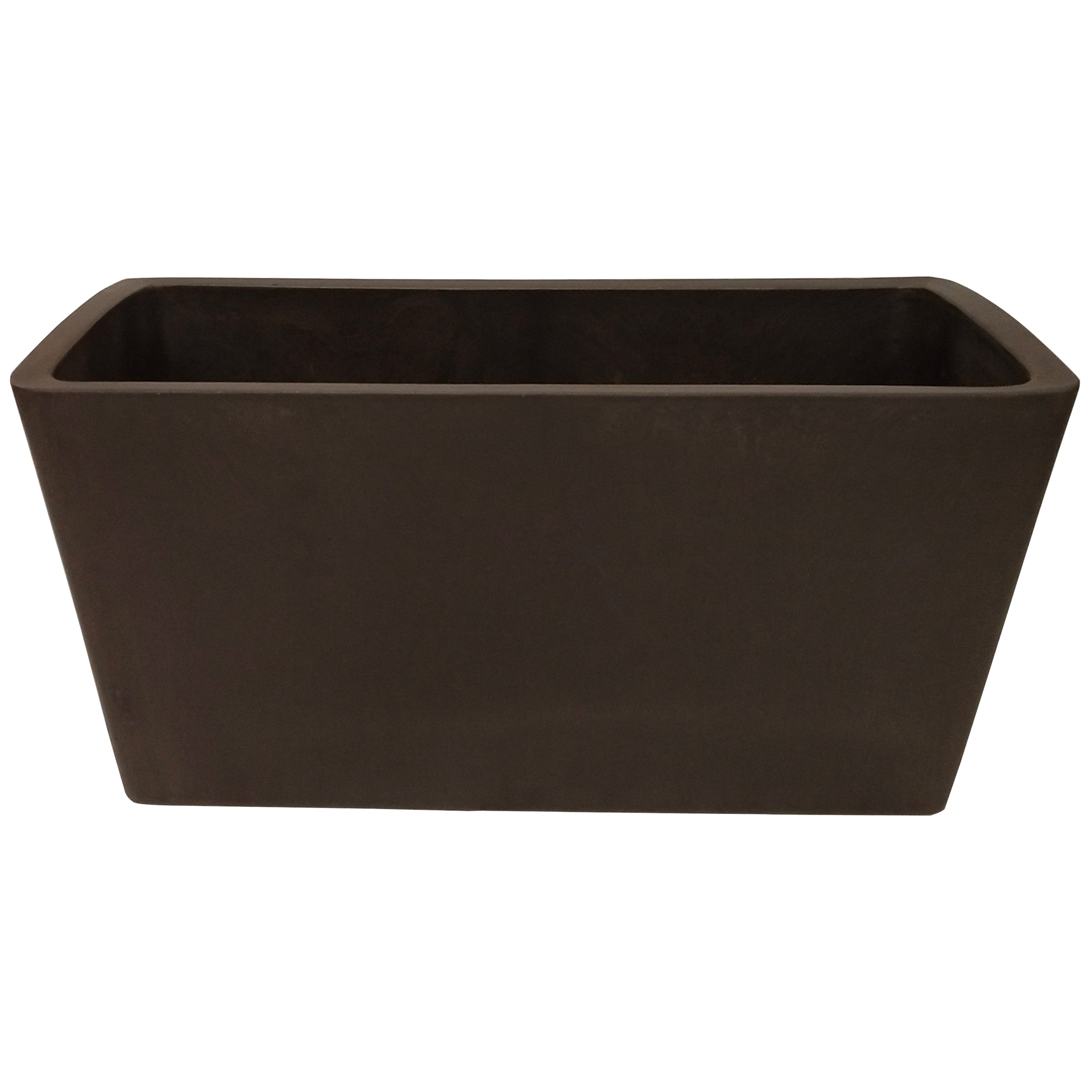 Gardener Select 10" Rectangle Balcony Planter Chocolate
