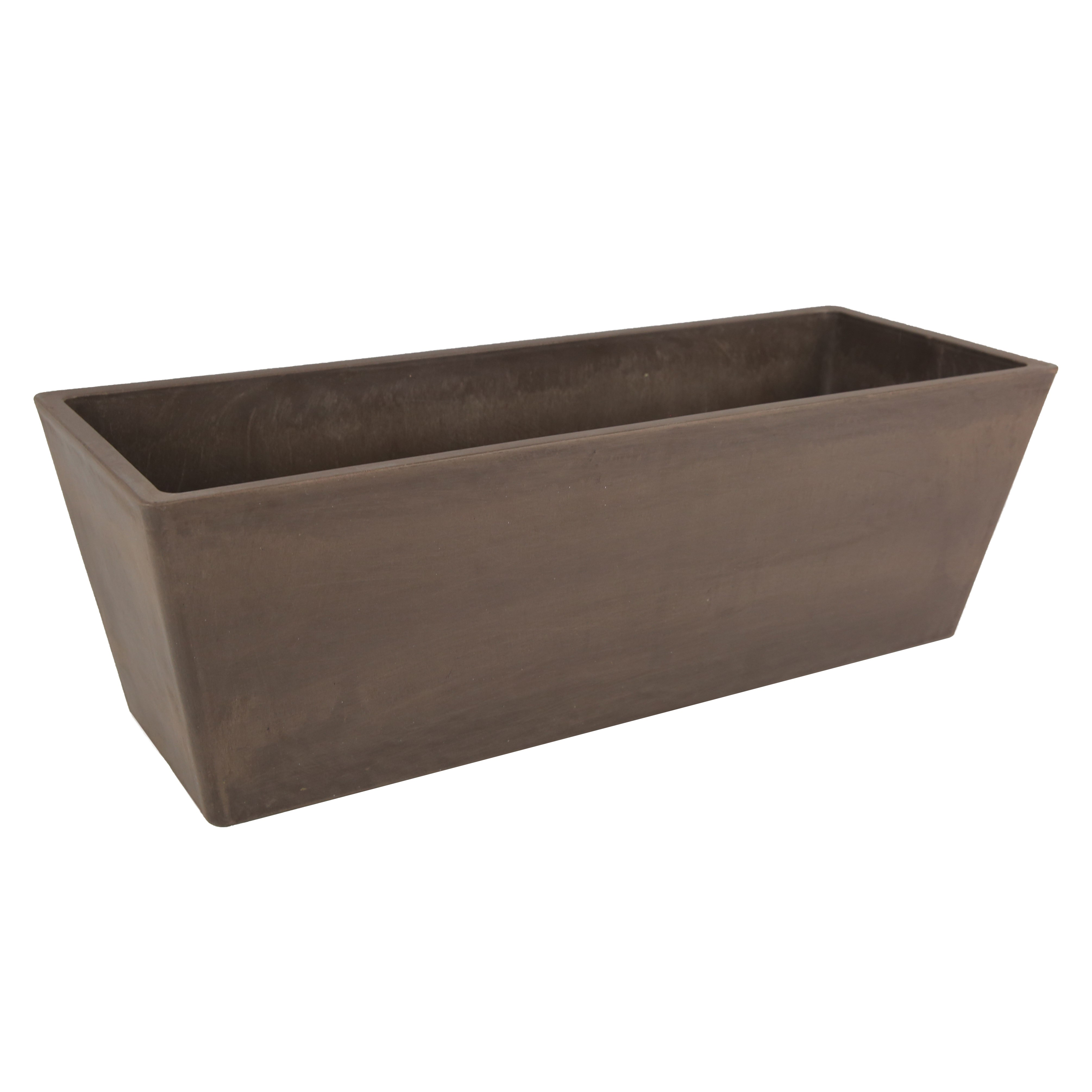 Gardener Select 19" Rectangle Balcony Planter Chocolate — priced per each; minimum 8; multiples of 8