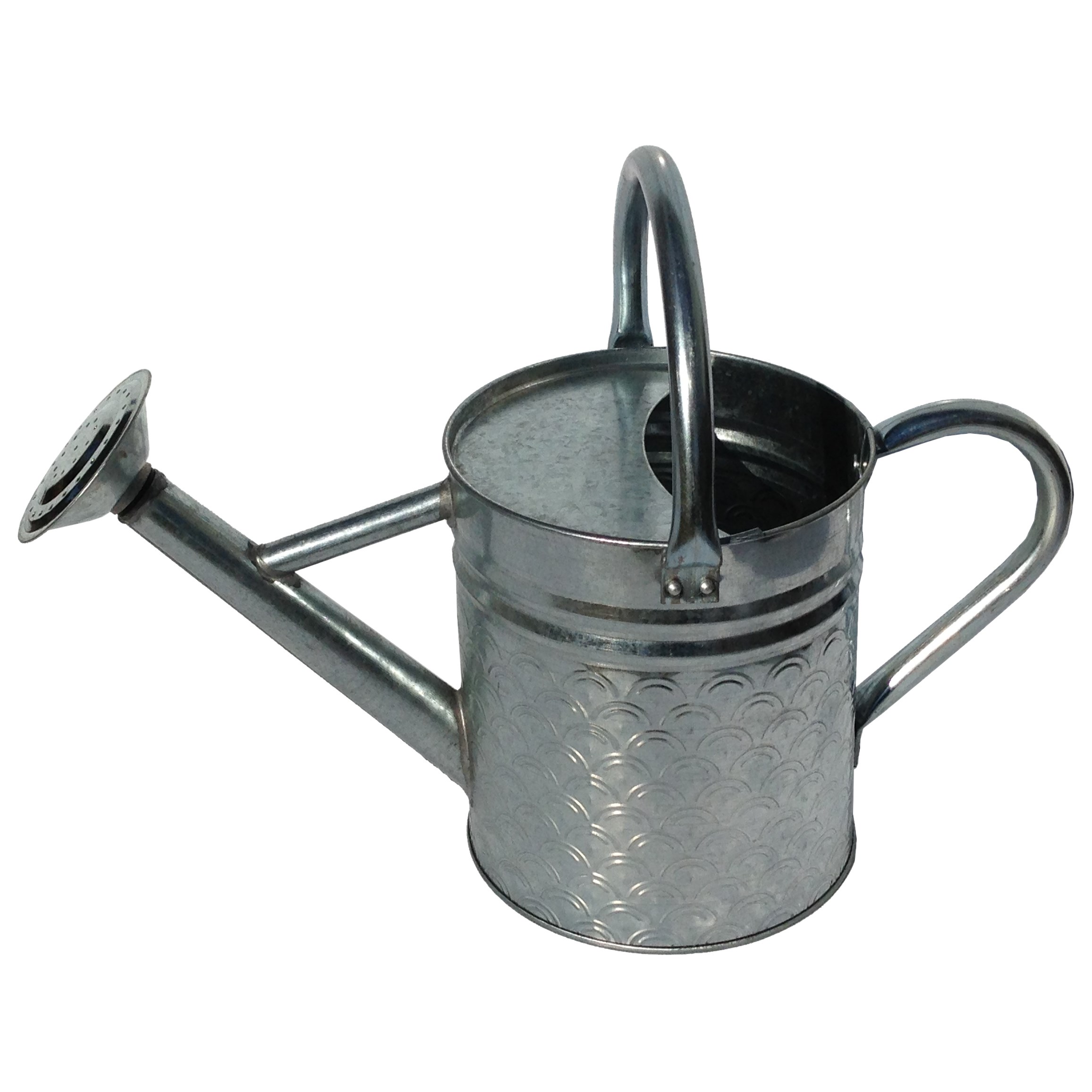 Gardener Select 2.4L.63G Watering Can Galvanized Finish Textured Pattern — priced per each; minimum 6; multiples of 6