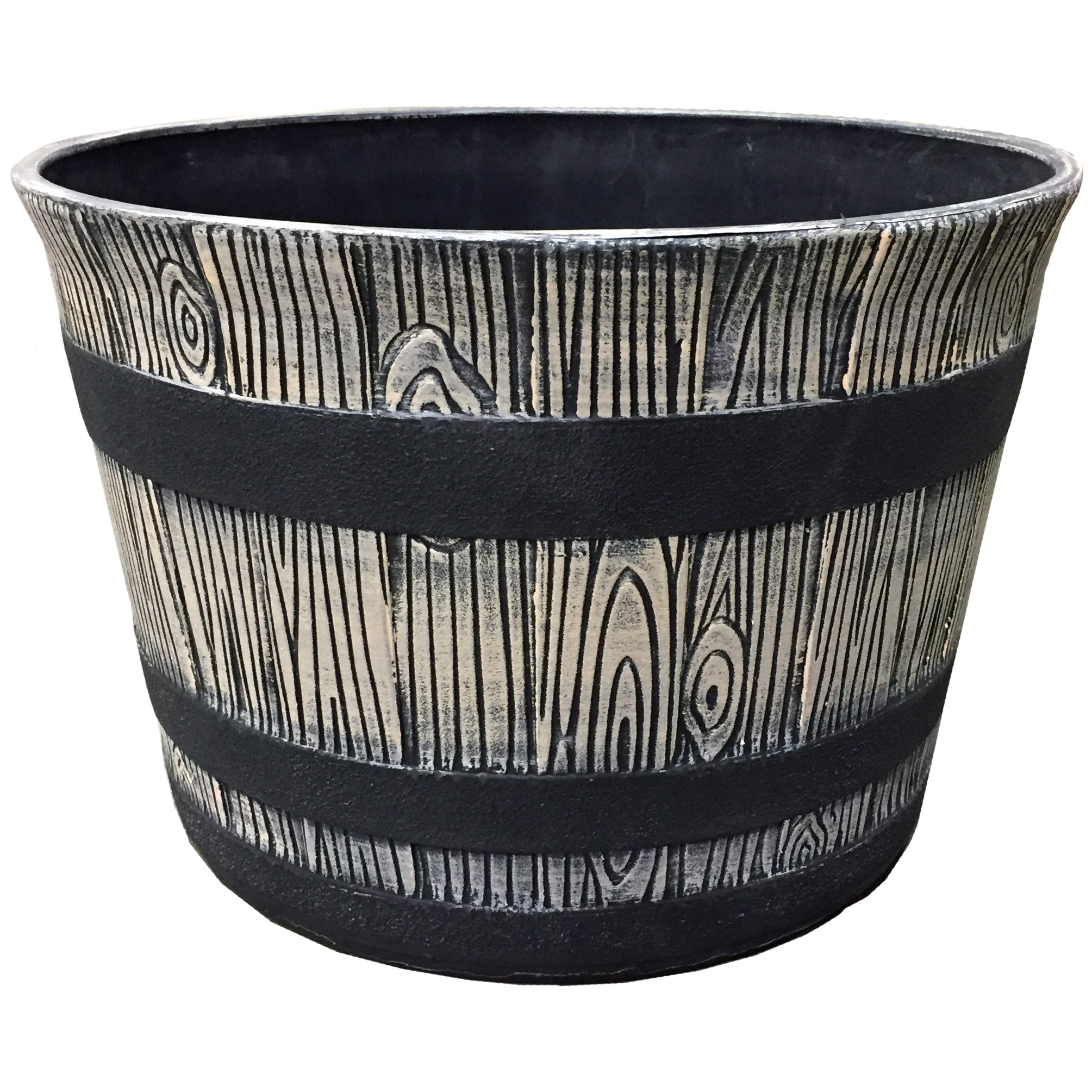 Gardener Select 12" Nat Whiskey Brl Round Planter — priced per each; minimum 12; multiples of 12