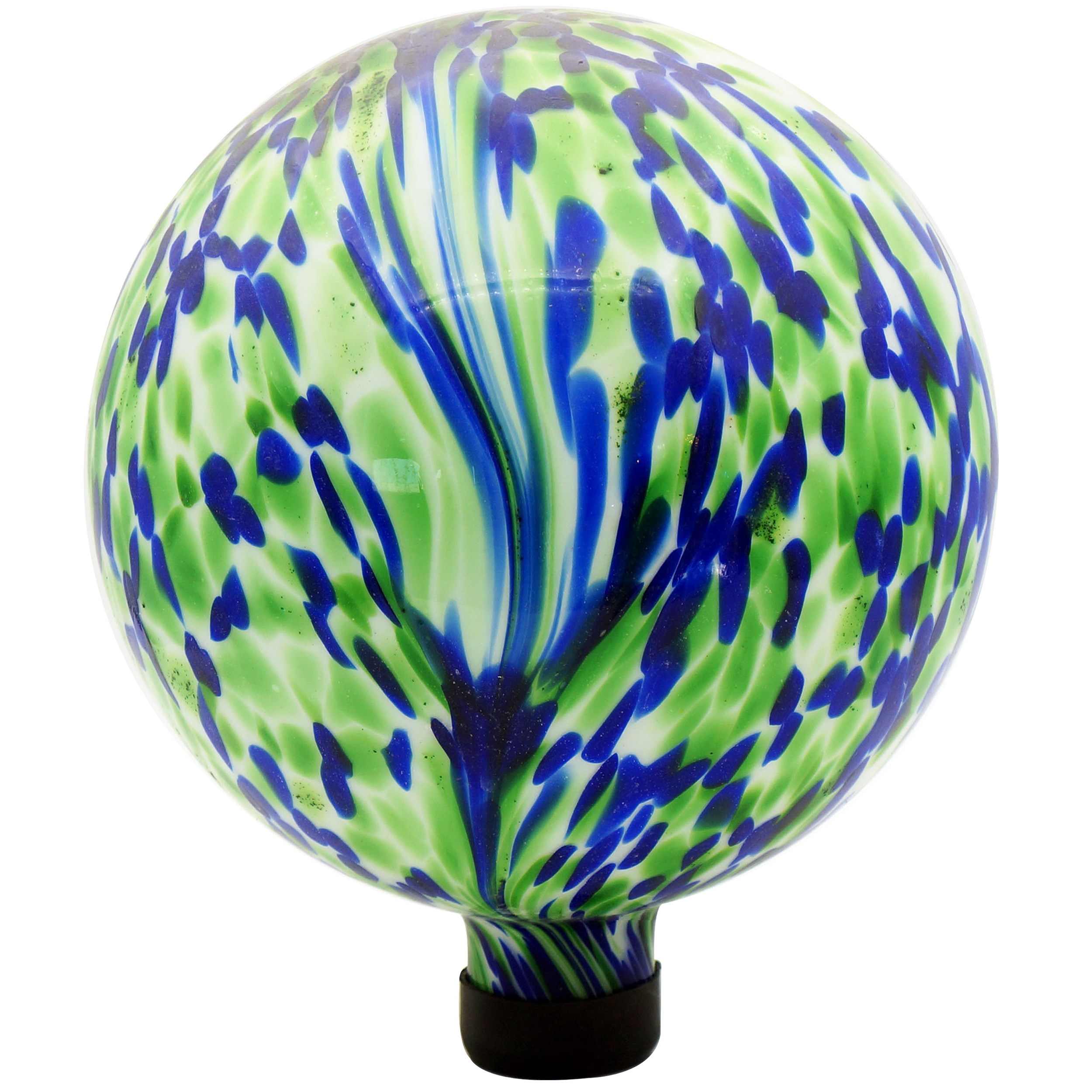 Gardener Select 10" Blue Green Abstract Planet Glass Garden Globe — priced per each; minimum 4; multiples of 4