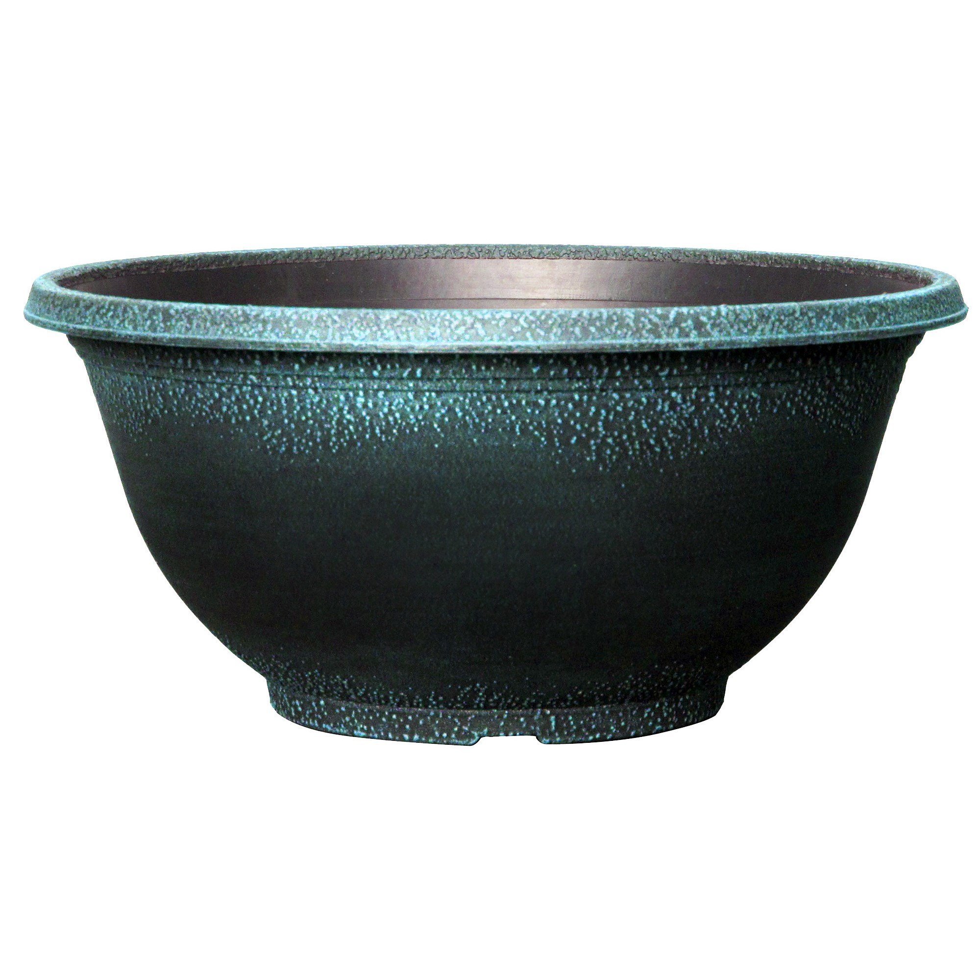 Grower Select 12.00 Sugar Sand Bowl Brushed Teal 1.6gal - 12in OD X 5.5in H X 5.8in BD — Case of 51