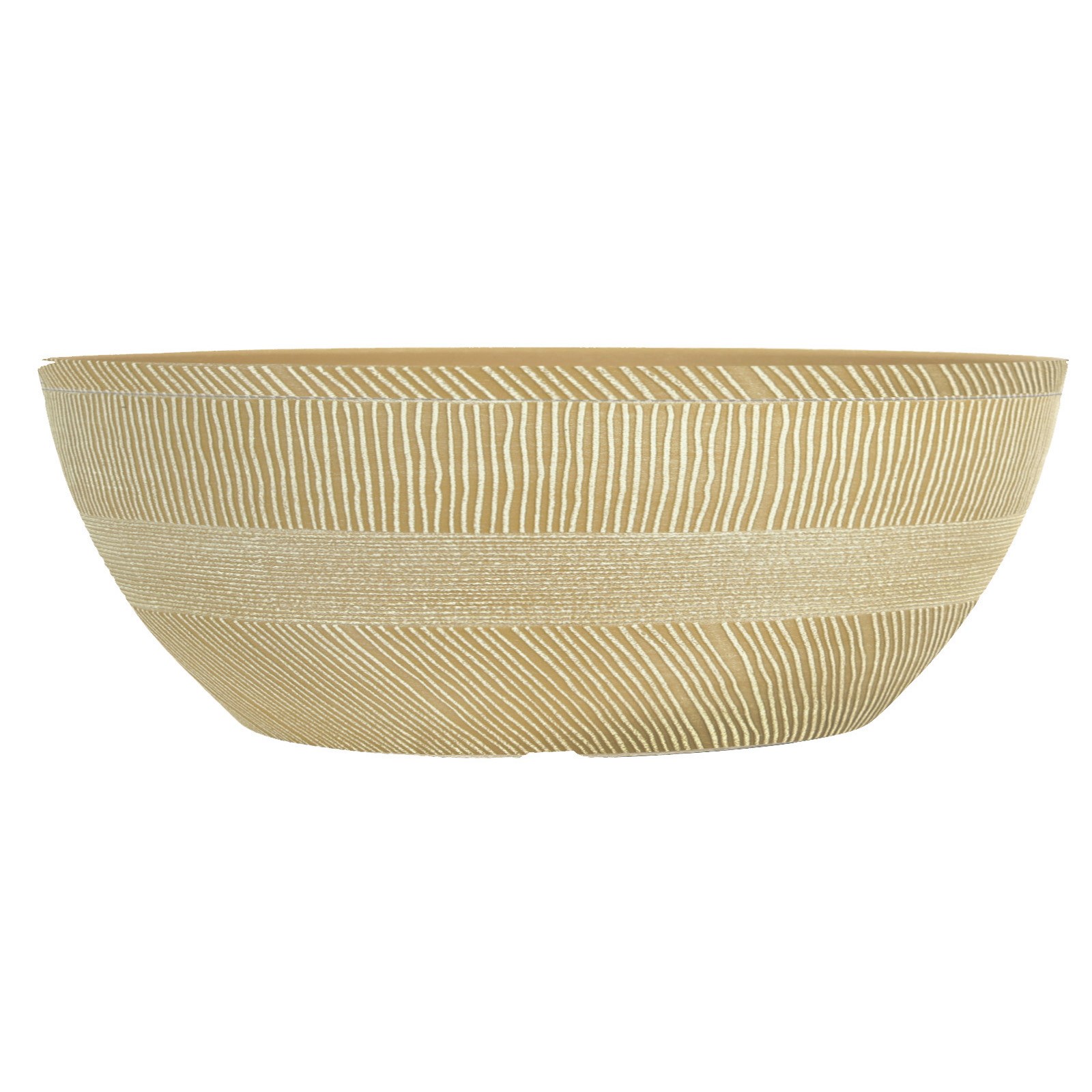 Grower Select 17.00 Sandthatch Bowl Powdered Ginger 2.2gal - 17in OD x 6in H x 10.6in BD — Case of 20