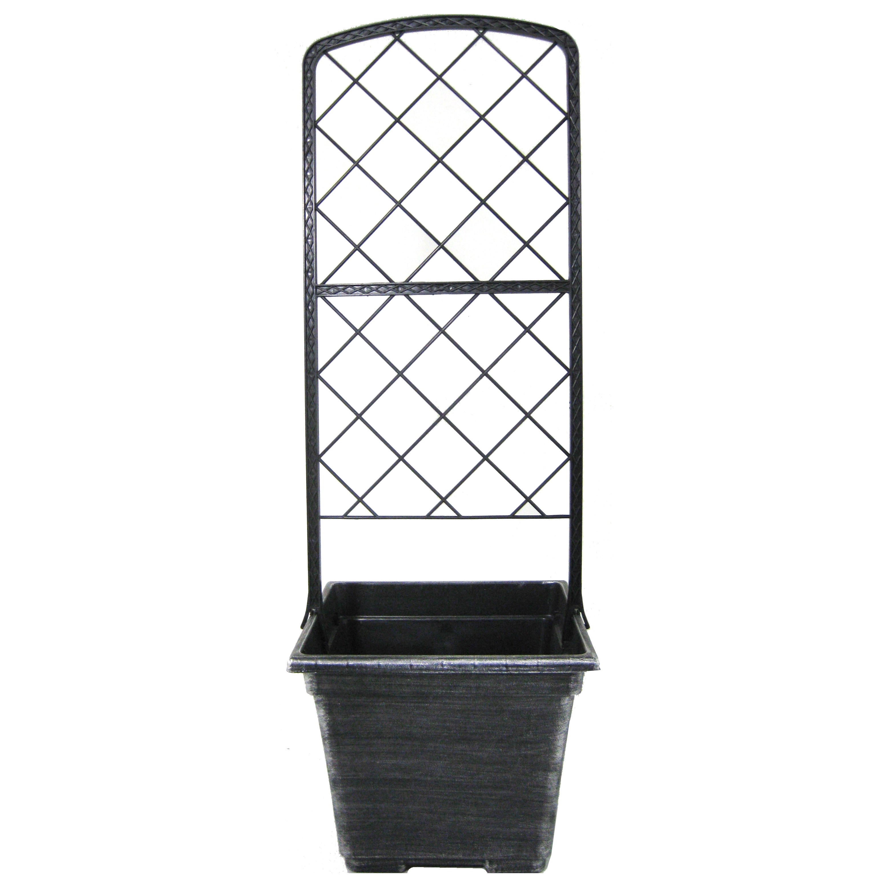 Grower Select Trellis X w/ 10.00 Square Pot Black / Silver — Single Unit