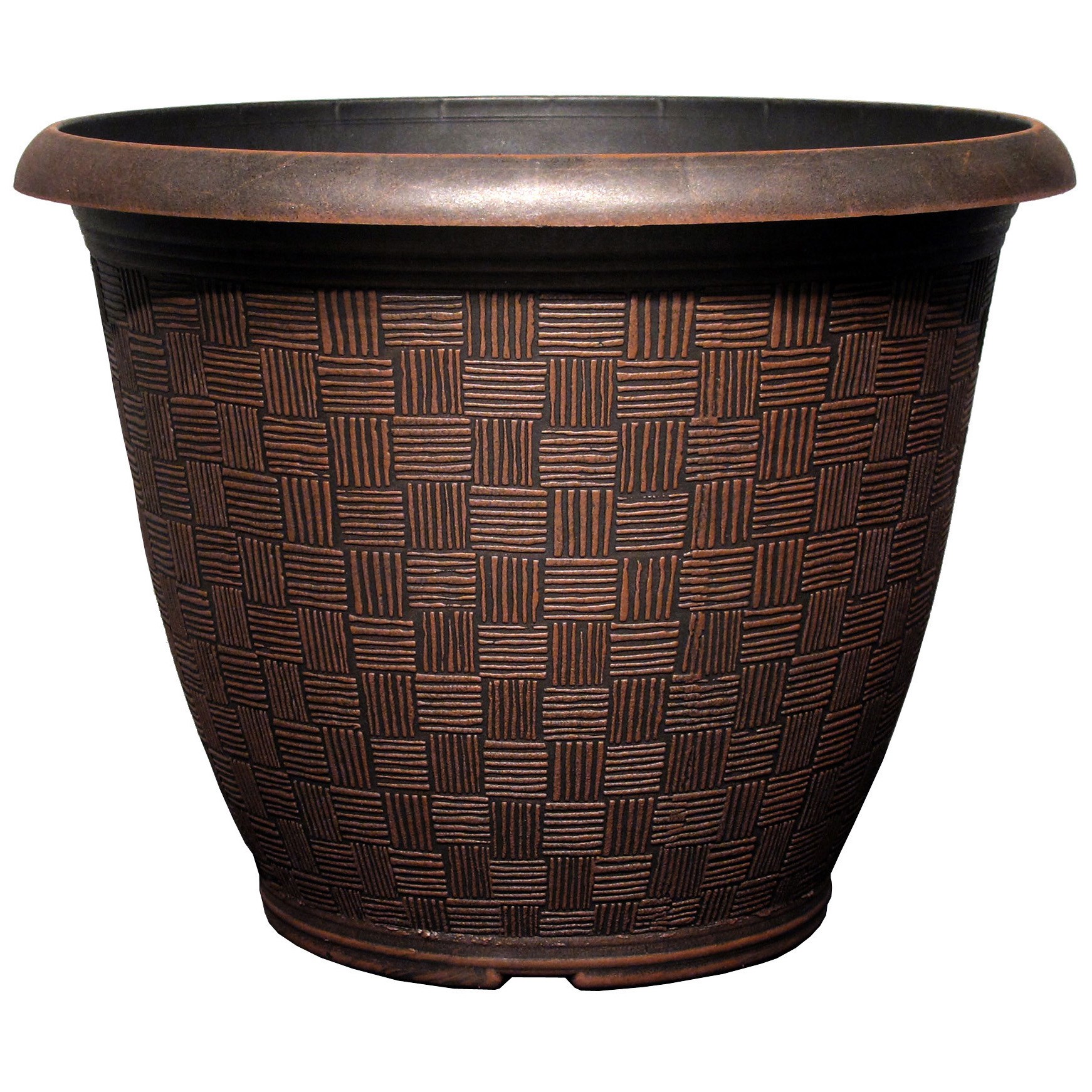 Grower Select 11.00 Weave Round Planter Chestnut — Case of 25