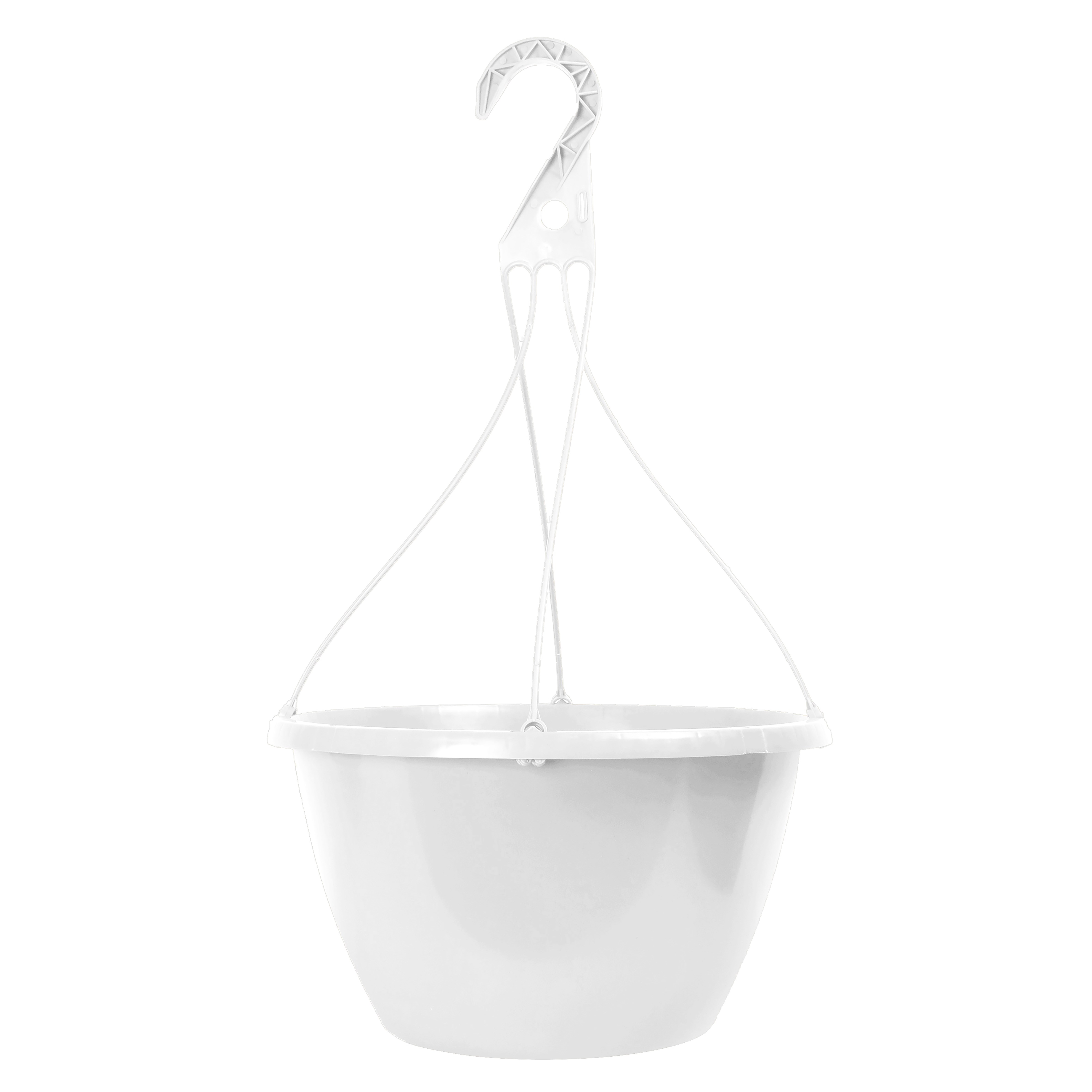Grower Select 13.00 Delta Smooth Hanging Basket with Hanger White 2.8gal - 13in OD x 8in H x 8.4in BD — Case of 34