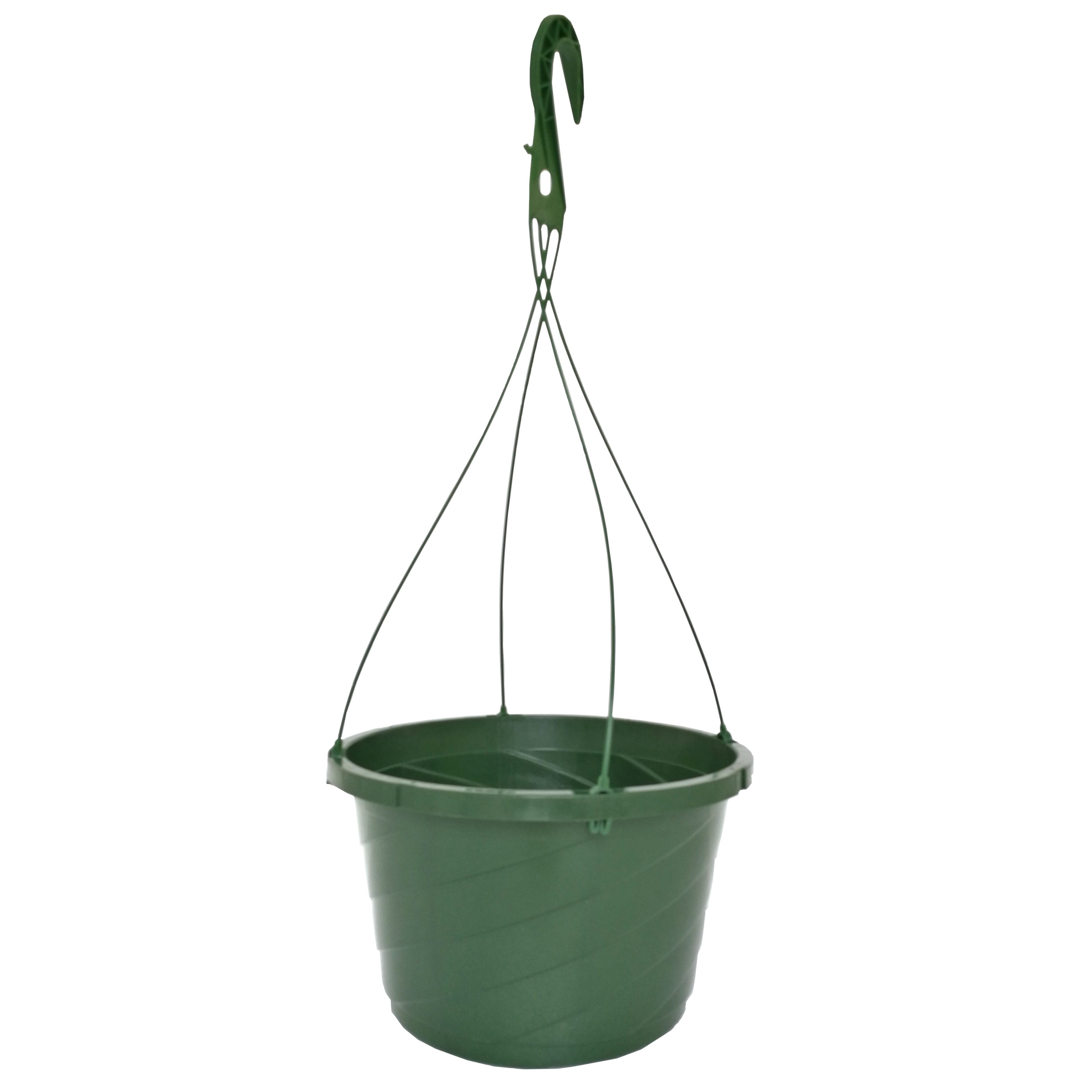 Grower Select 12.00 Twist Hanging Basket 2.32gal Green Bulk Cap Dish and Hanger sold Separate — Pallet of 1932