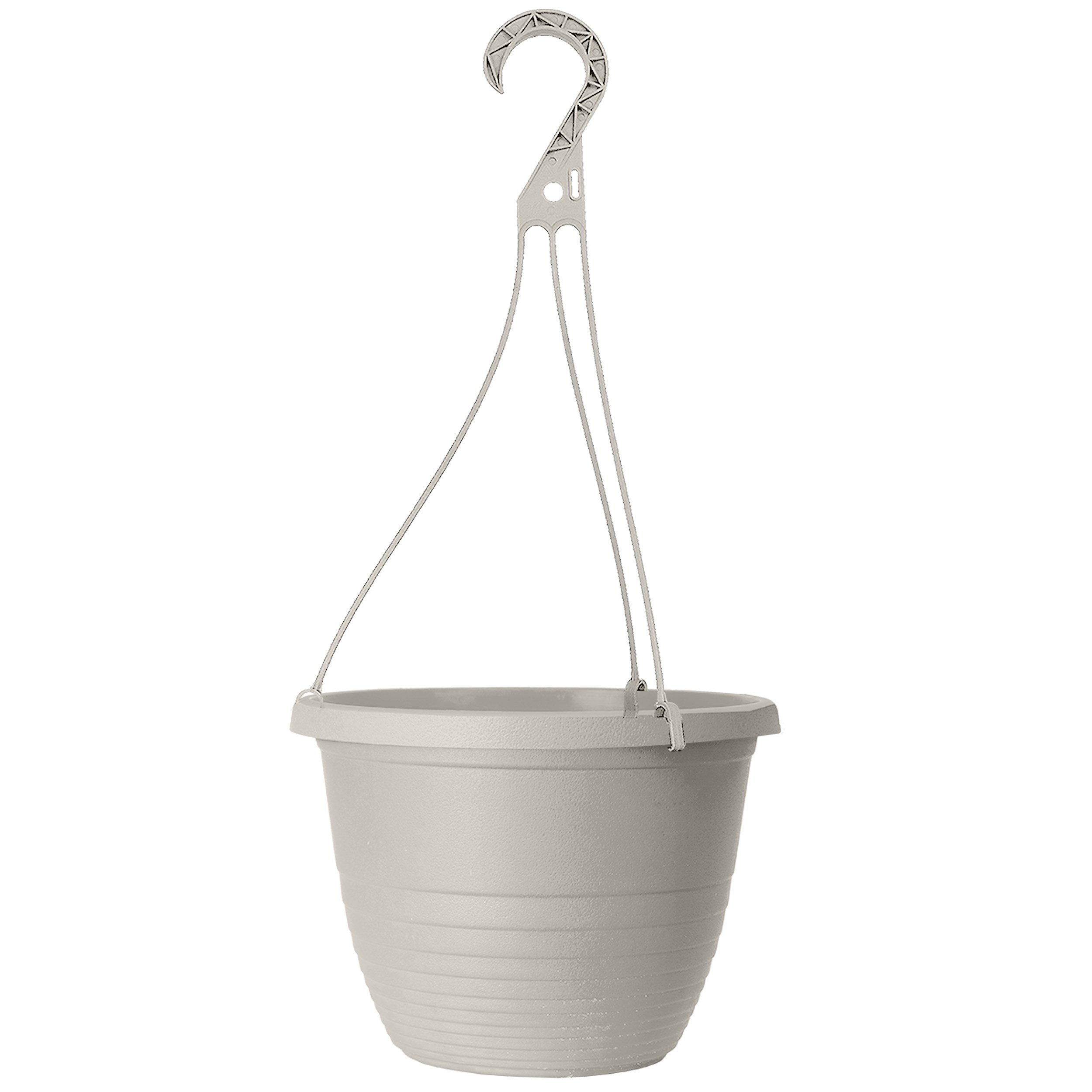 Grower Select 13.00 Everest Hanging Basket, With 22in Hanger, Cotton White, 12.99n OD x 7.48in H, 2.8 Gallon — Single Unit
