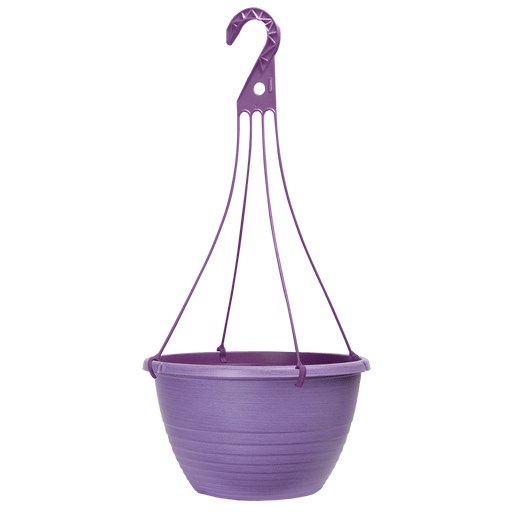 Grower Select 13.00 Everest Hanging Basket, With 18in Hanger, Blush Raisin, 12.99in OD x 7.48in H, 2.8 Gallon — Single Unit
