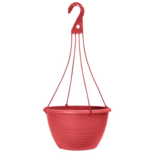 Grower Select 13.00 Everest Hanging Basket, With 18in Hanger, Blush Red, 12.99n OD x 7.48in H, 2.8 Gallon — Single Unit