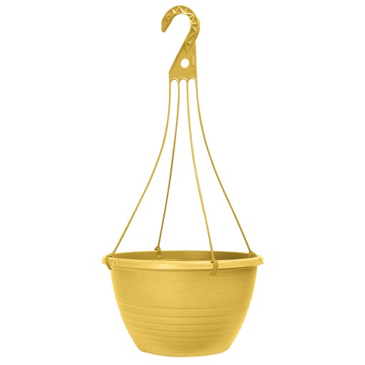 Grower Select 13.00 Everest Hanging Basket, With 18in Hanger, Blush Sunglow, 12.99in OD x 7.48in H, 2.8 Gallon — Single Unit