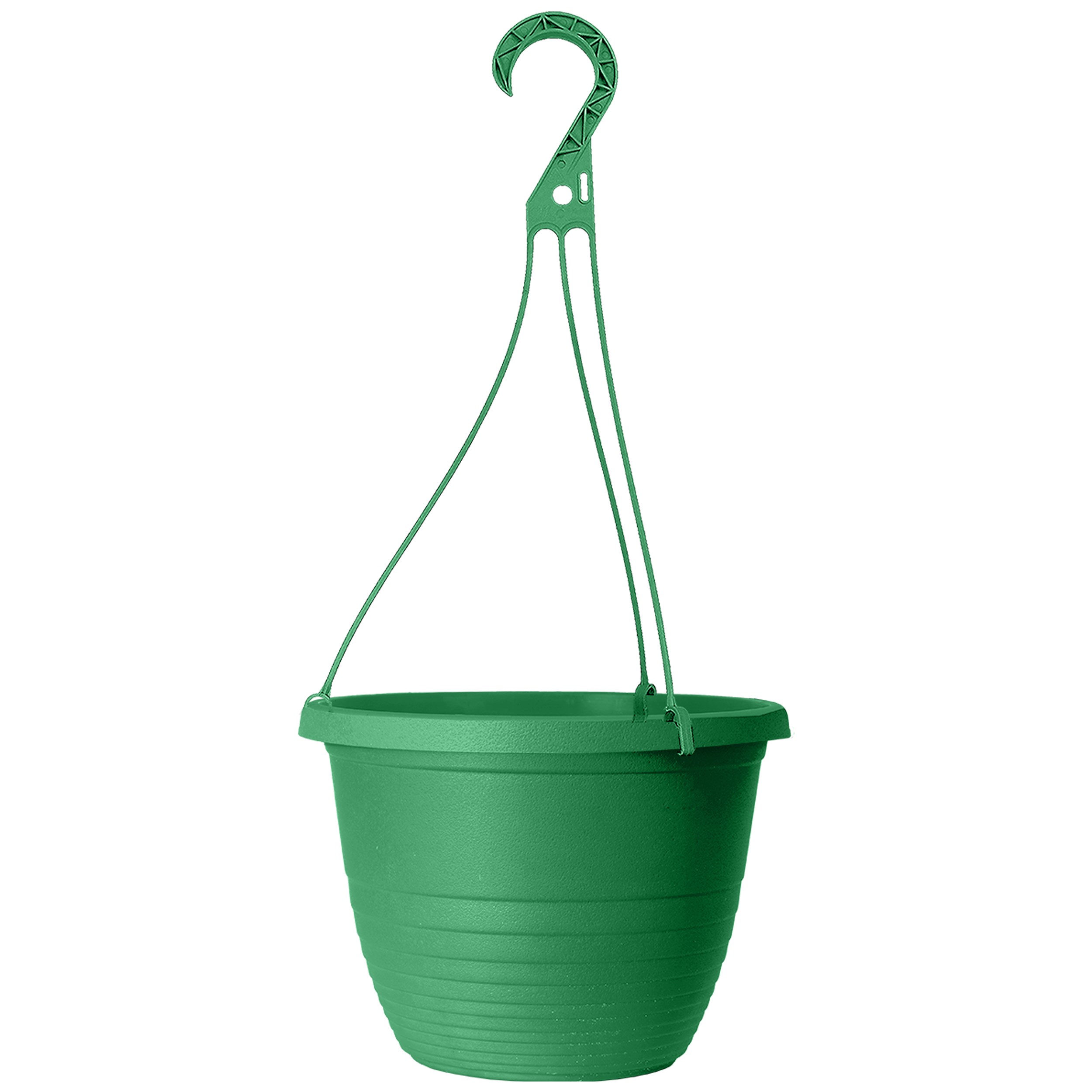 Grower Select 10.00 Everest Hanging Basket, With 18in Hanger, Green, 10.08in OD x 6.99in H, 1.5 Gallon — Single Unit