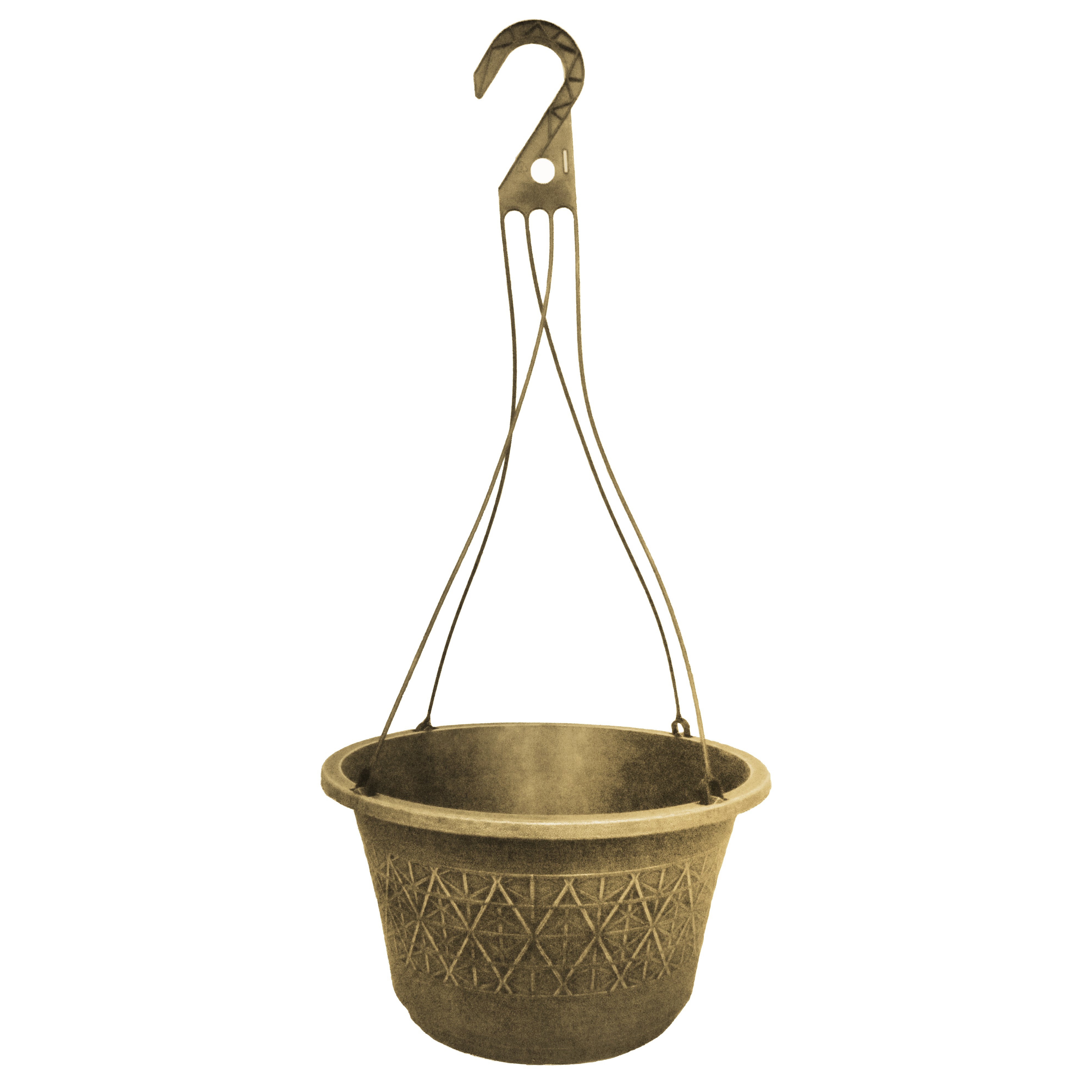 Grower Select 12.00 Laci2 Hanging Basket ACP Aged Cappuccino — Case of 36