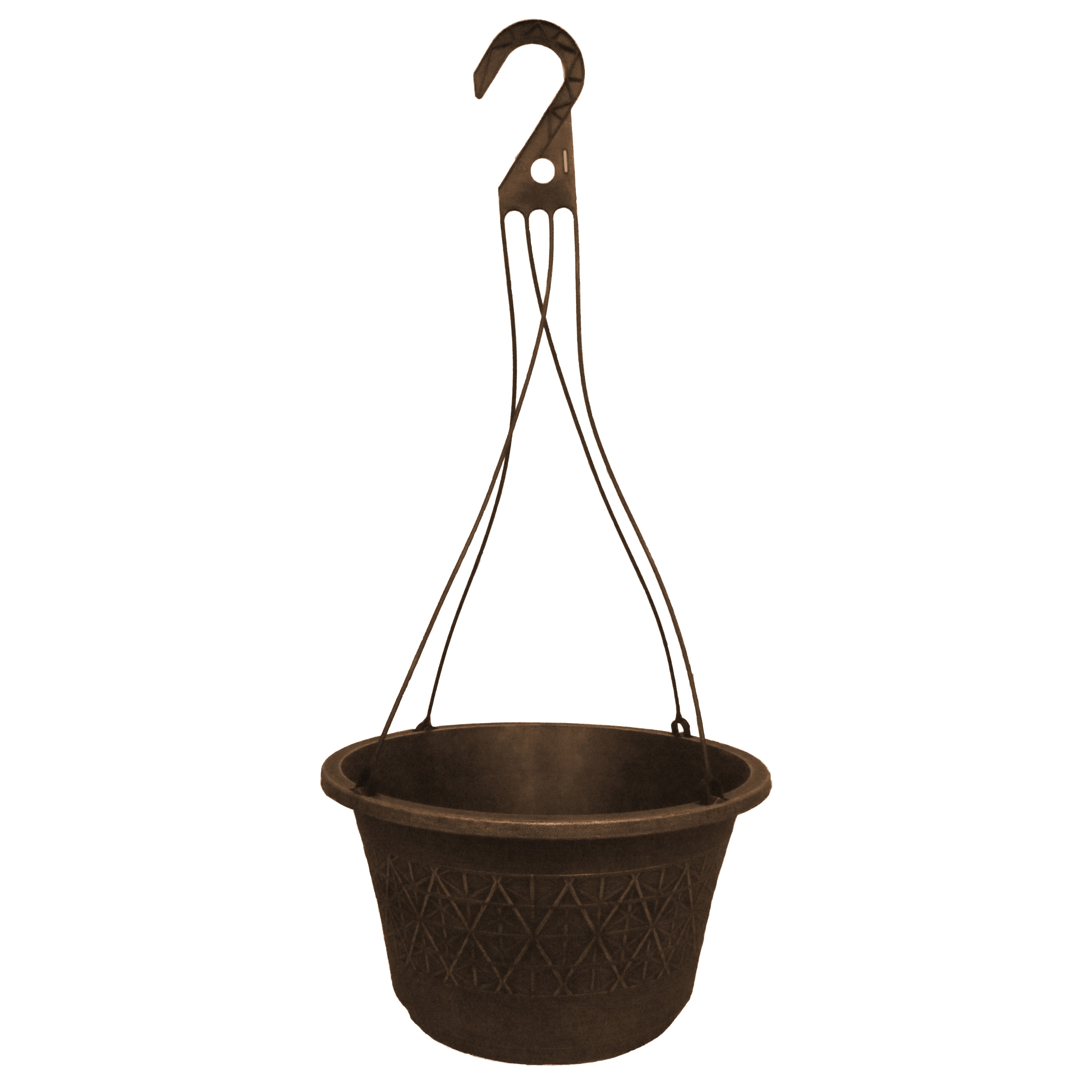 Grower Select 12.00 Laci2 Hanging Basket Black / Cappuccino — Case of 36