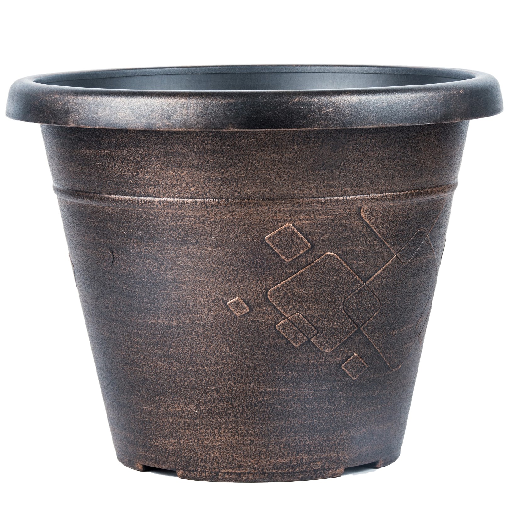 Grower Select 12.00 Beth Pot Copper Wash 11.5 Liter 3.04gal - 13.11in OD x 10.24in H — Case of 24