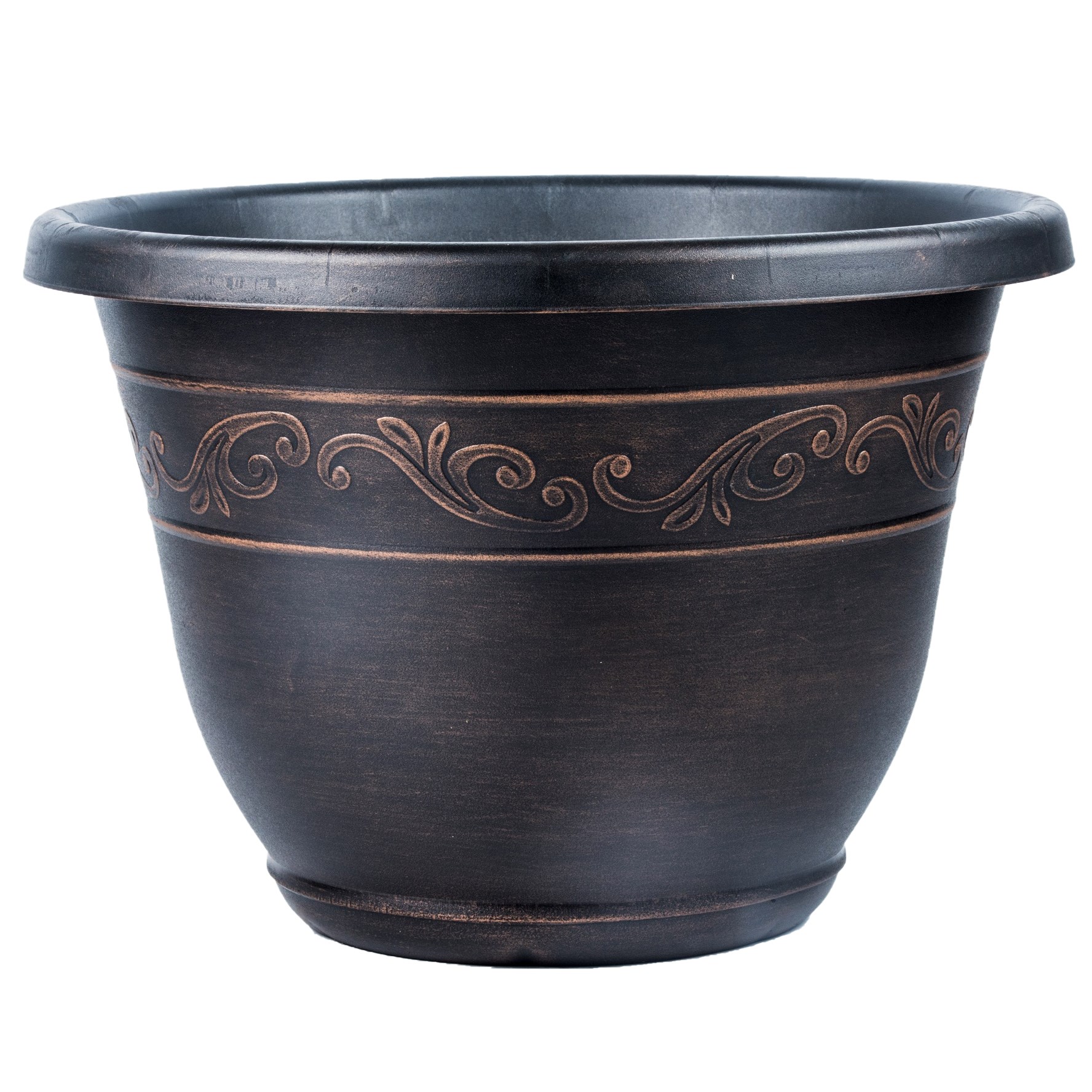 Grower Select 14.00 Kacey Planter Copper Wash 18 Liter 4.76gal - 15.98in OD x 11.22in H — Case of 24