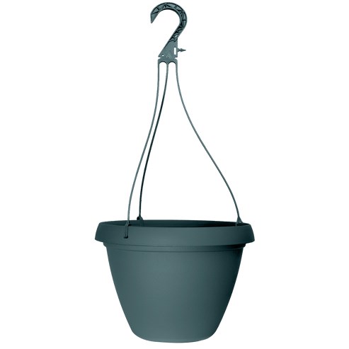 Grower Select 10.50 Cove Combo Hanging Basket, with Hanger, Green, 10.51in OD x 6.75in H, 1.68Gallon — Single Unit