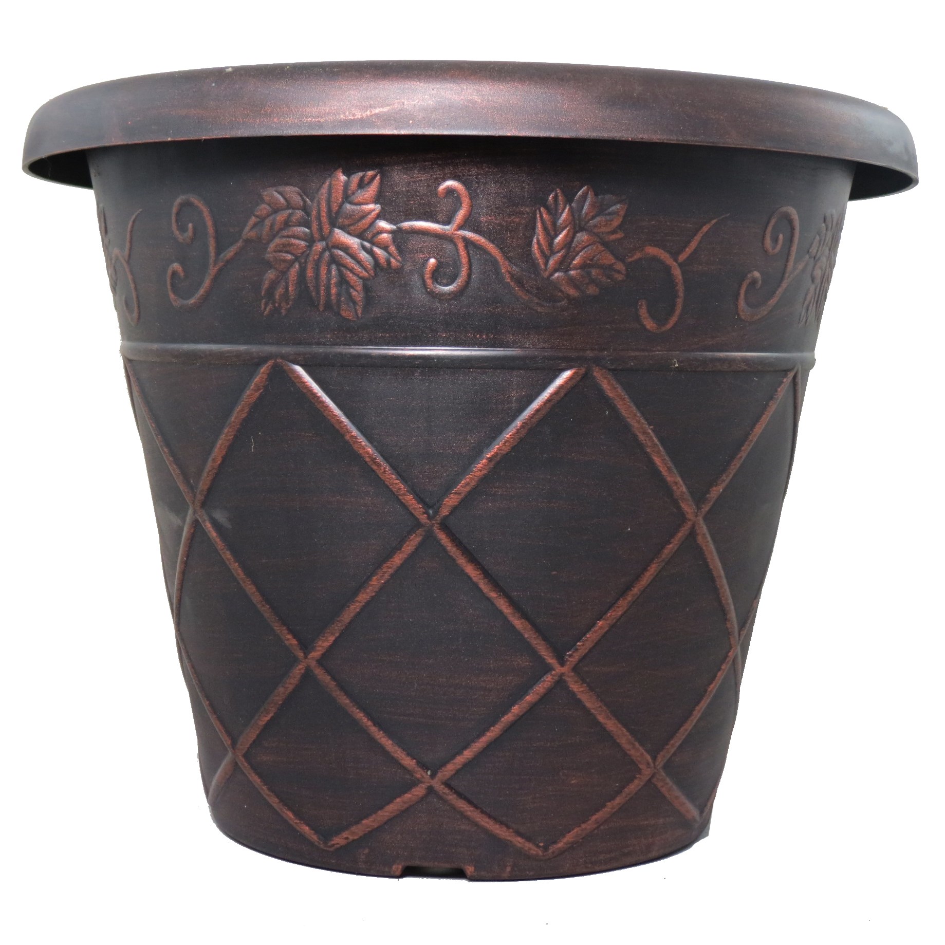 Grower Select 18.00 Lattice Pot Black / Copper 7.45gal — Case of 15
