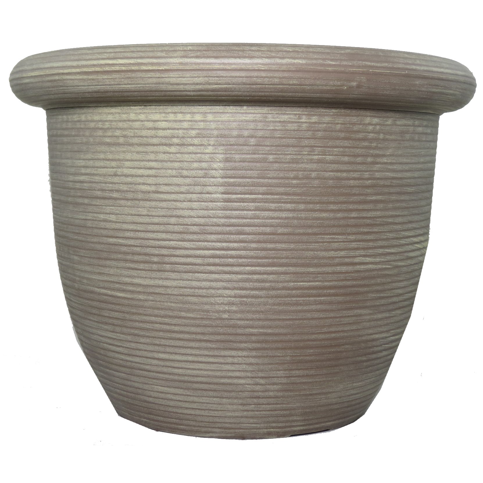 Grower Select 16.00 Jessie760 Rolled Rim Pot Aged Cappuccino — Case of 12