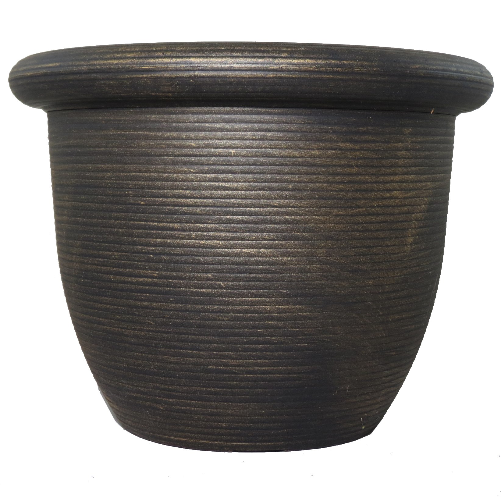 Grower Select 16.00 Jessie760 Rolled Rim Pot Black / Bronze — Case of 12