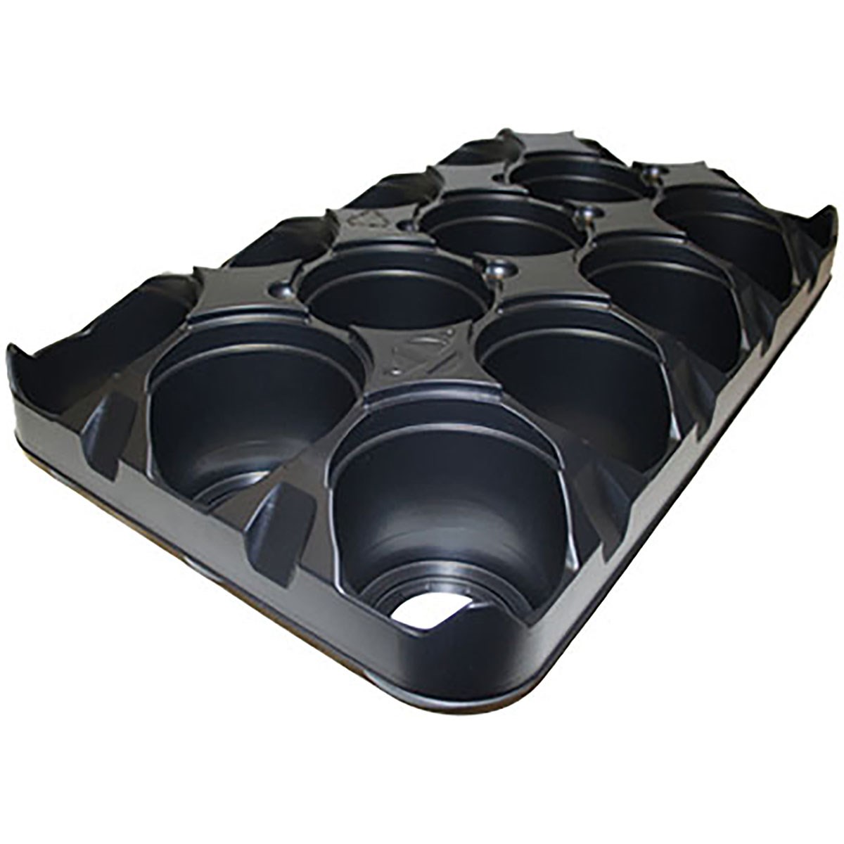 Grower Select 04.33 Round Pot Tray-15, Black — Single Unit